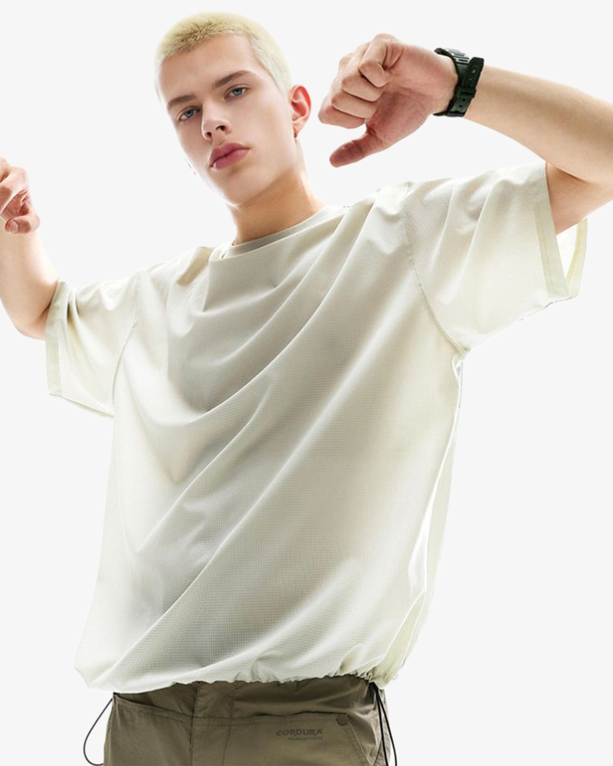 Breathable Perforated Short Sleeve T Shirt
