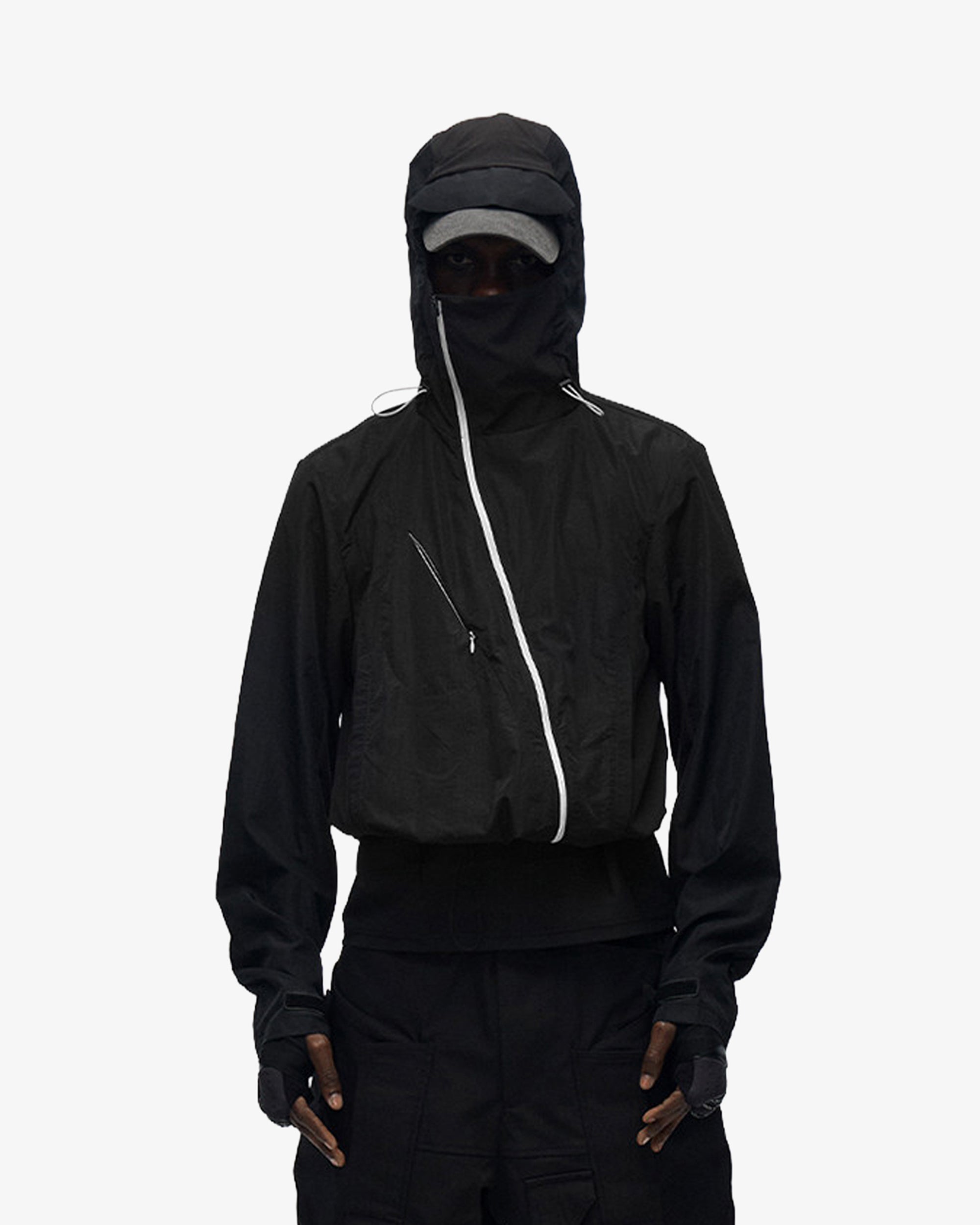 Curved Zipper UPF200 Lightweight Cropped Jacket