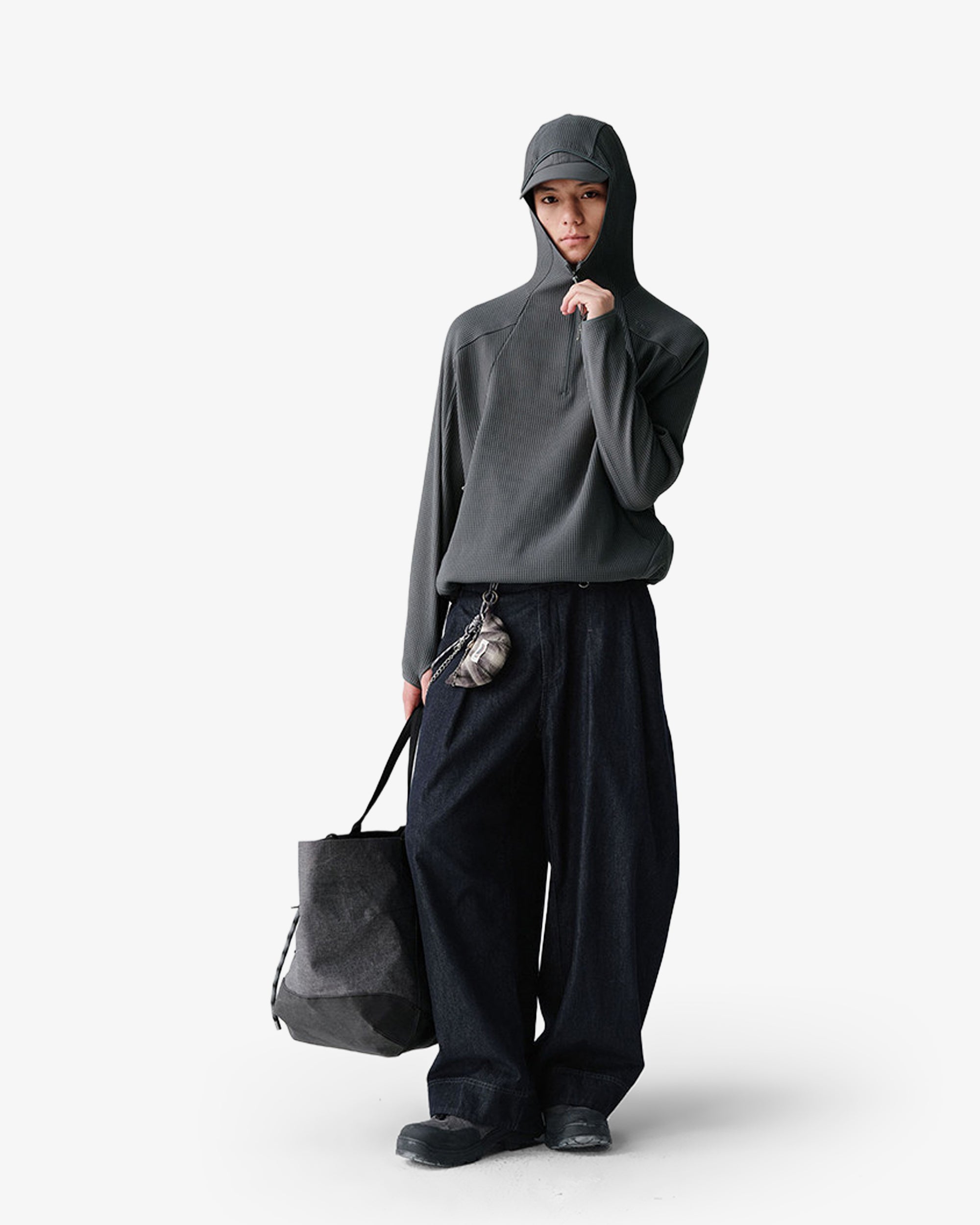 Waffle Hooded Breathable Sweatshirt