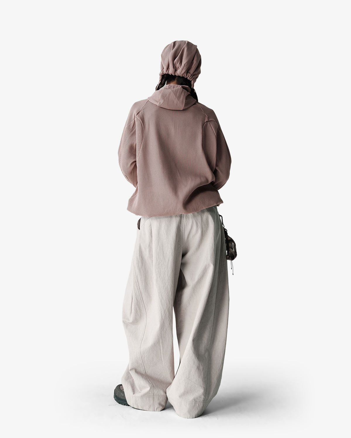 Waffle Hooded Breathable Sweatshirt