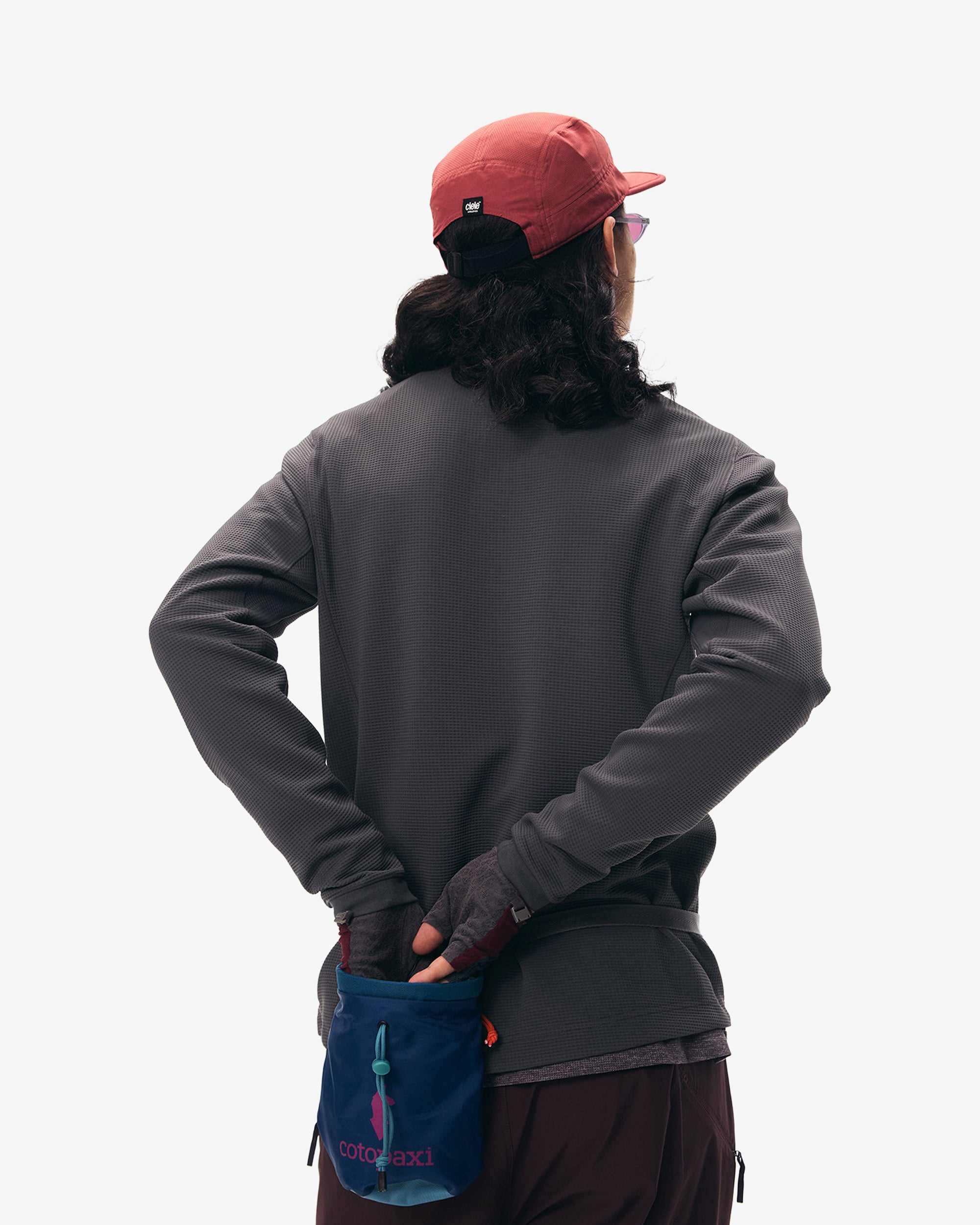 Waffle Grid Fleece Hiking Track Jacket
