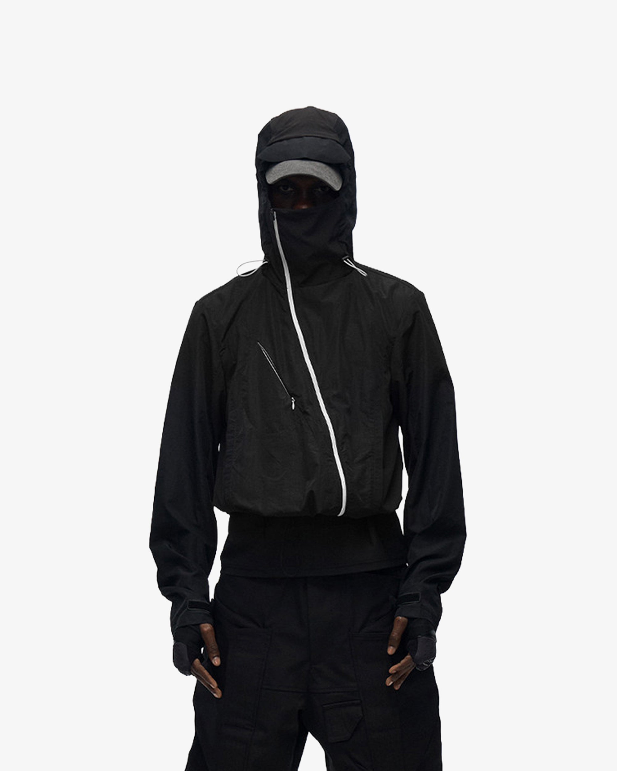 Curved Zipper UPF200 Lightweight CroppedJacket