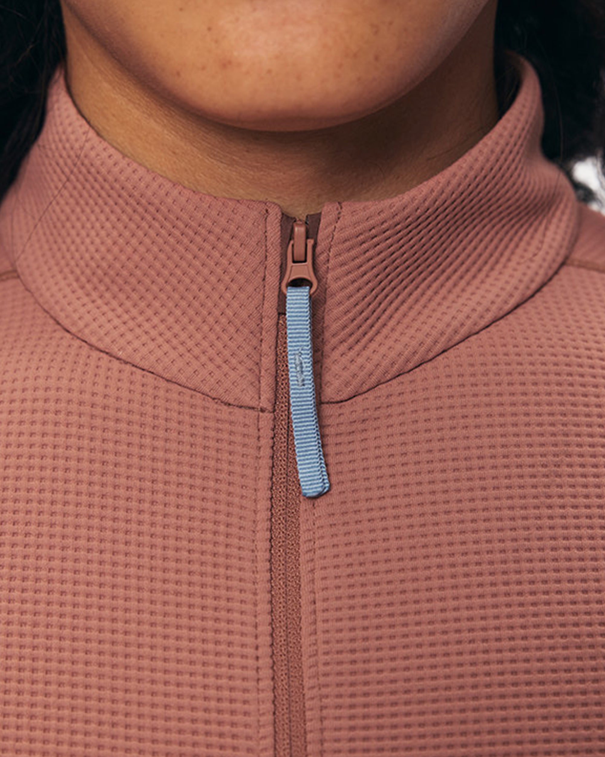 Waffle Grid Fleece Hiking Track Jacket