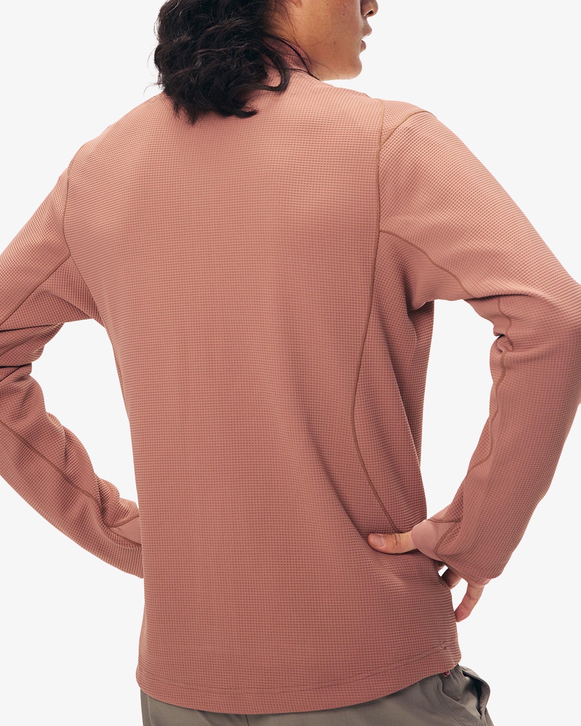 Waffle Grid Fleece Hiking Track Jacket