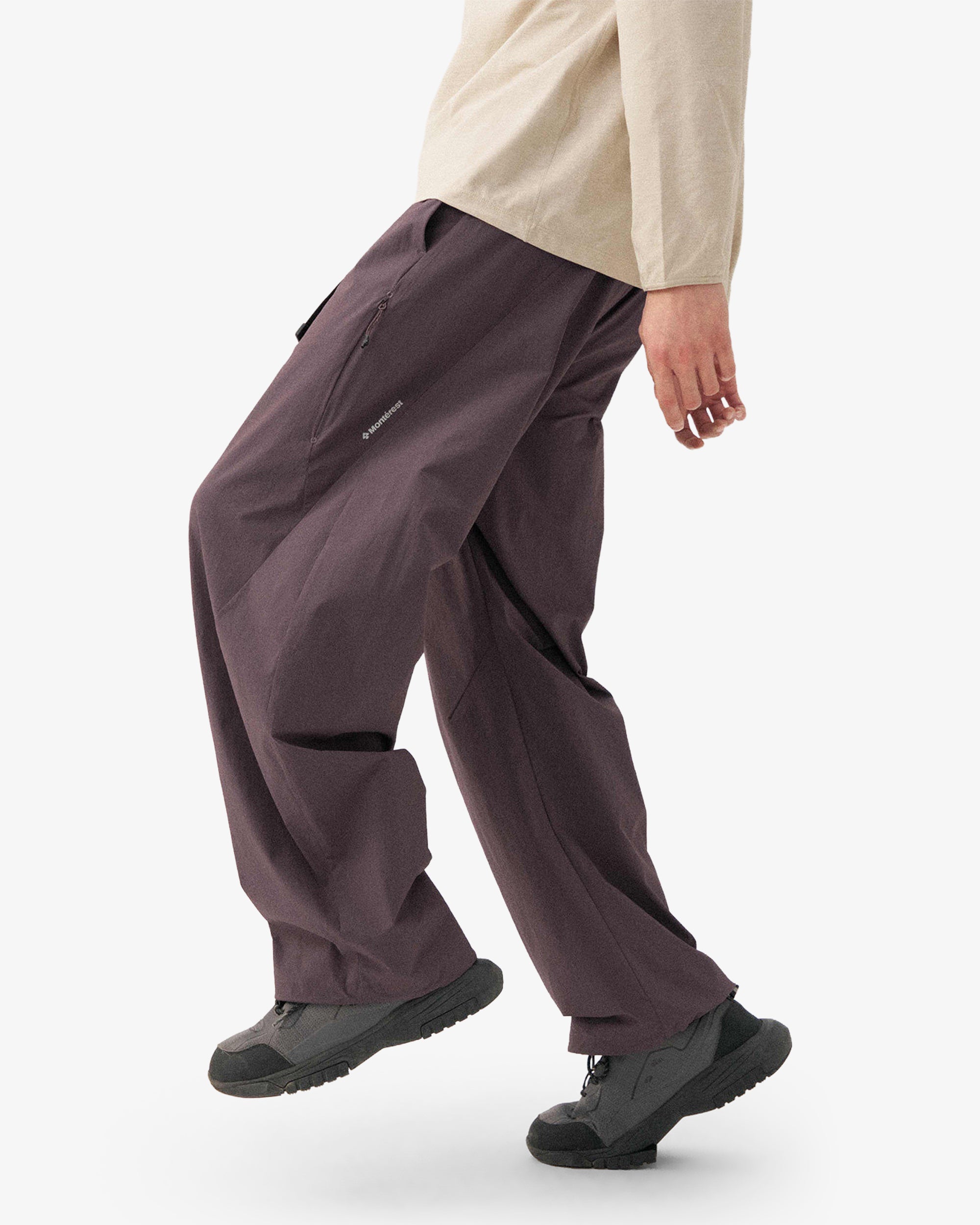 Nylon Four Way Stretch Wide Multi Pocket Softshell Pants