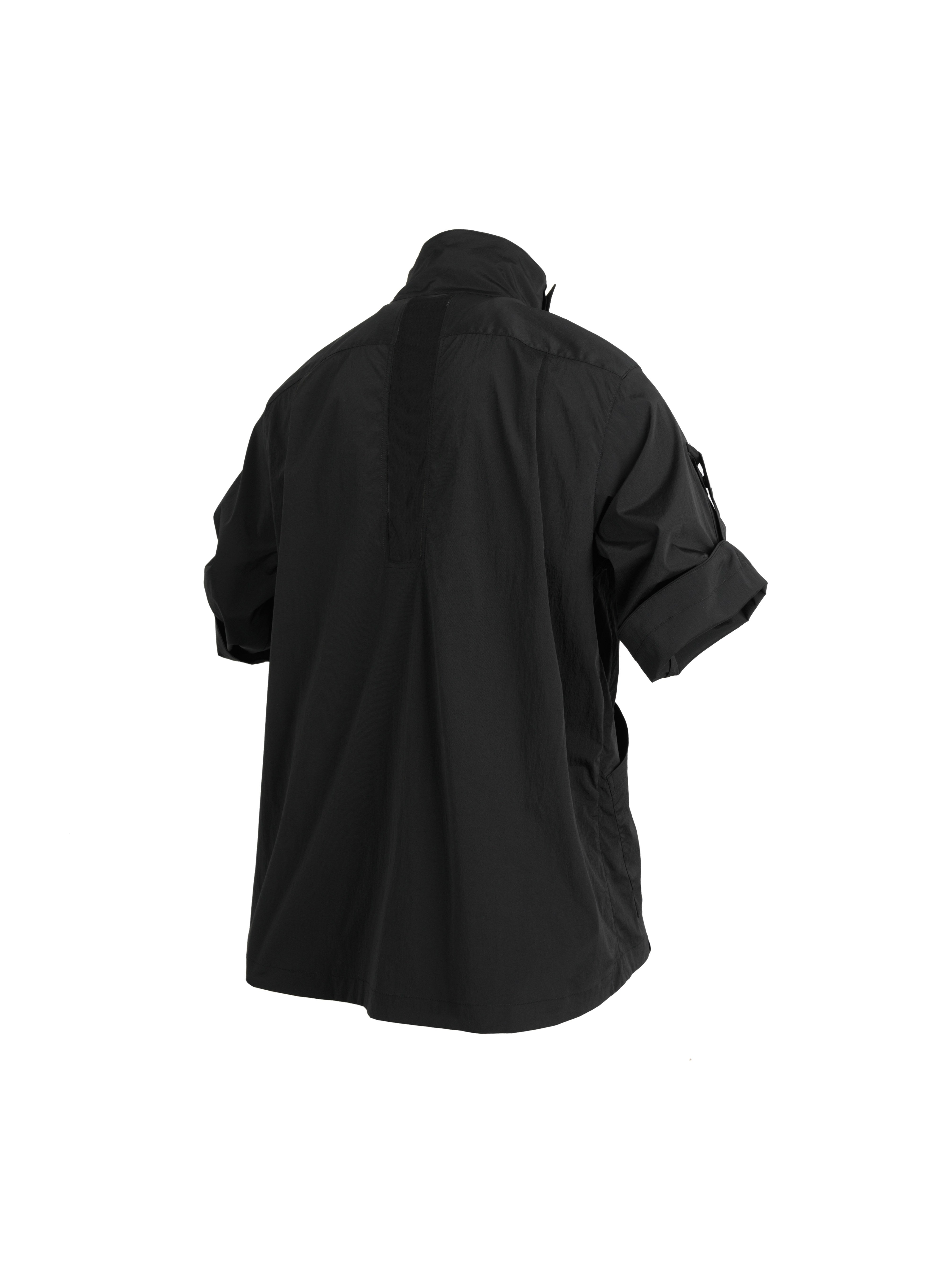 "Thief" Left Diagonal Collar 4 Snap Button Medium Sleeve Quick Dry Shirt J24E-BK "Erosion Equipment"