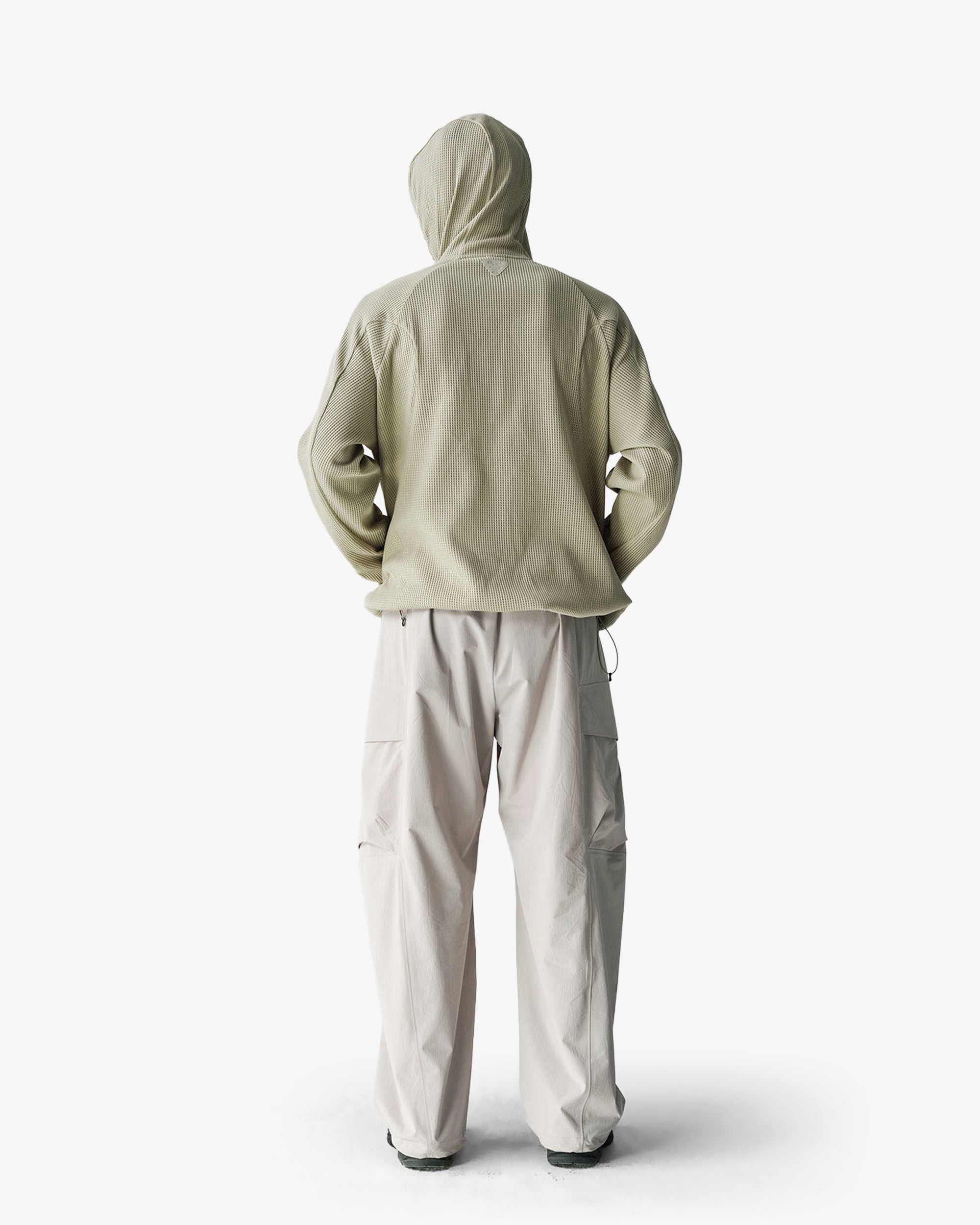 Waffle Hooded Breathable Sweatshirt