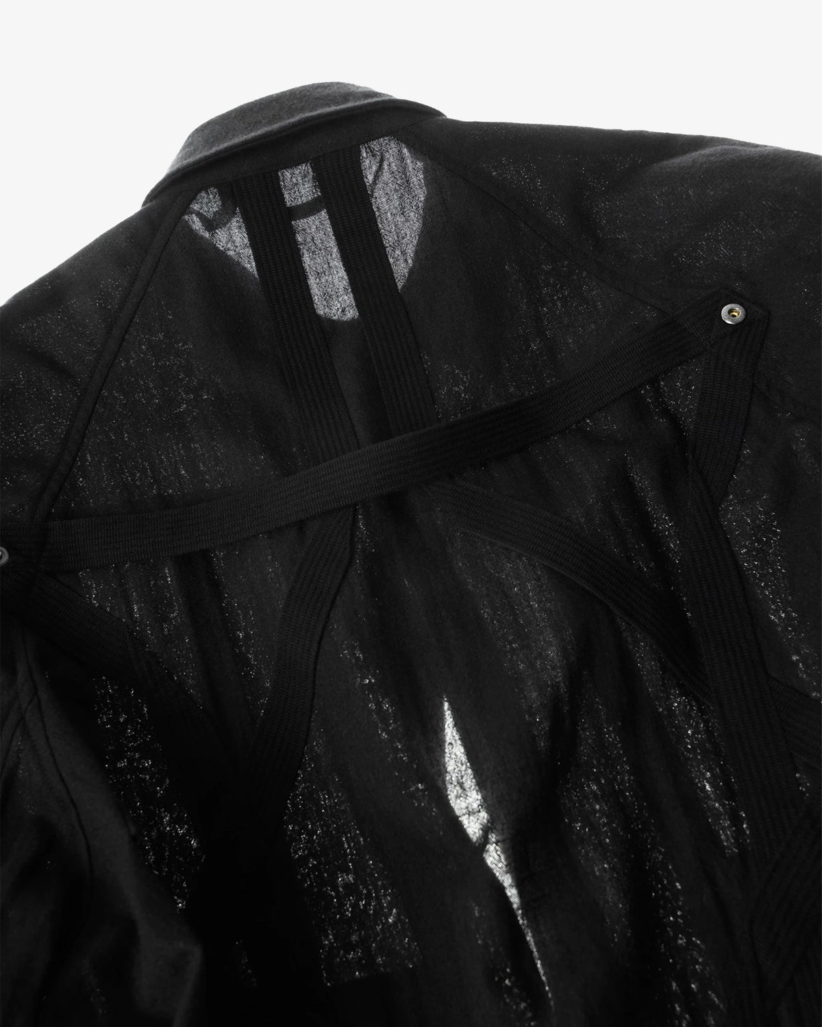 Pleated Wool Blend Overshirt