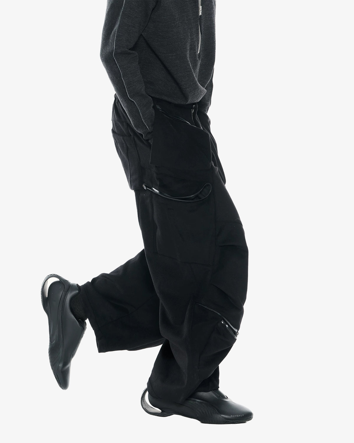Wool Technical Cargo Multi-Pocket Balloon Pants