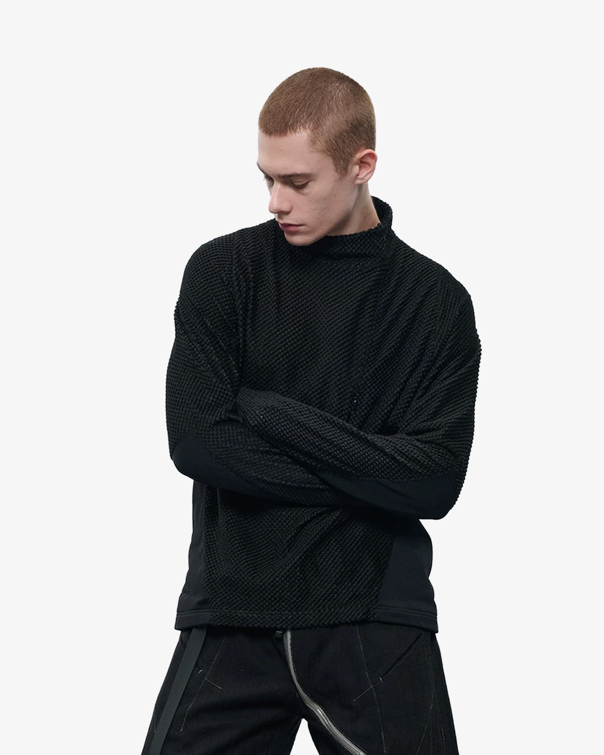Grid Fleece Quarter-Zip Pullover