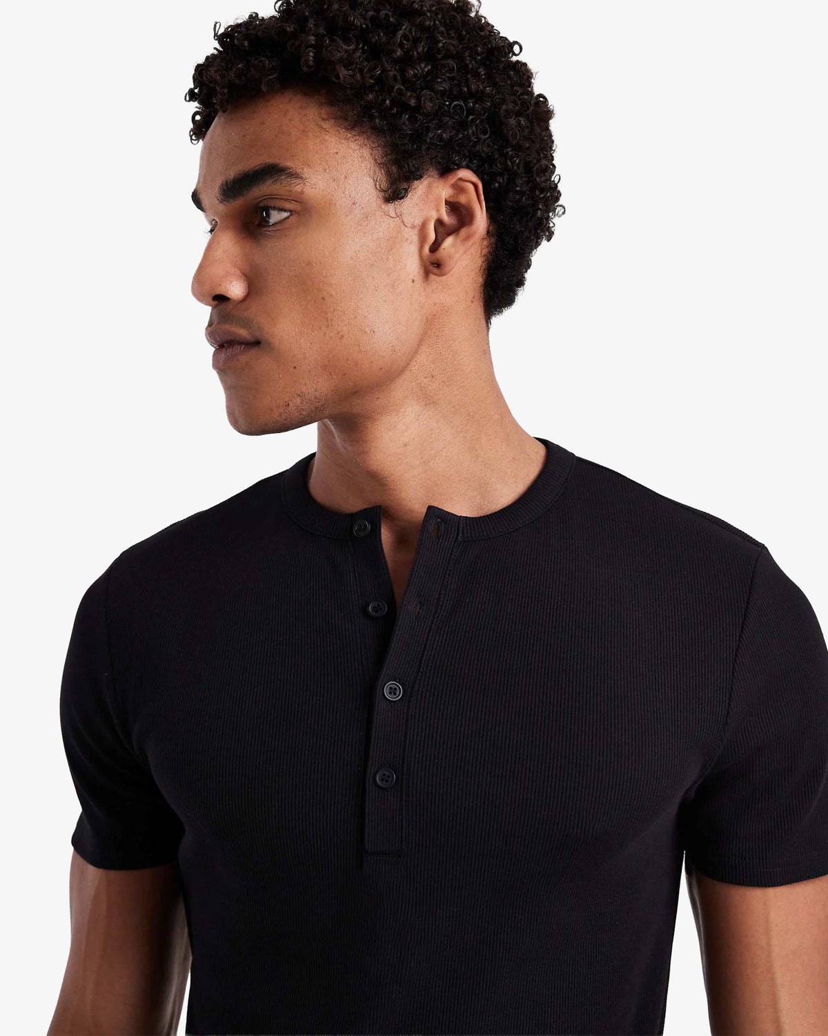 Henley Short Sleeve Muscle Fitted Shirt