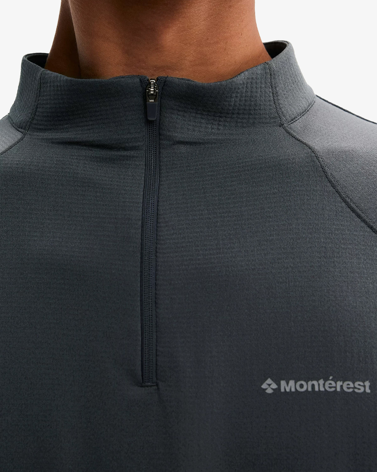 Technical Grid Quarter Zip Pullover