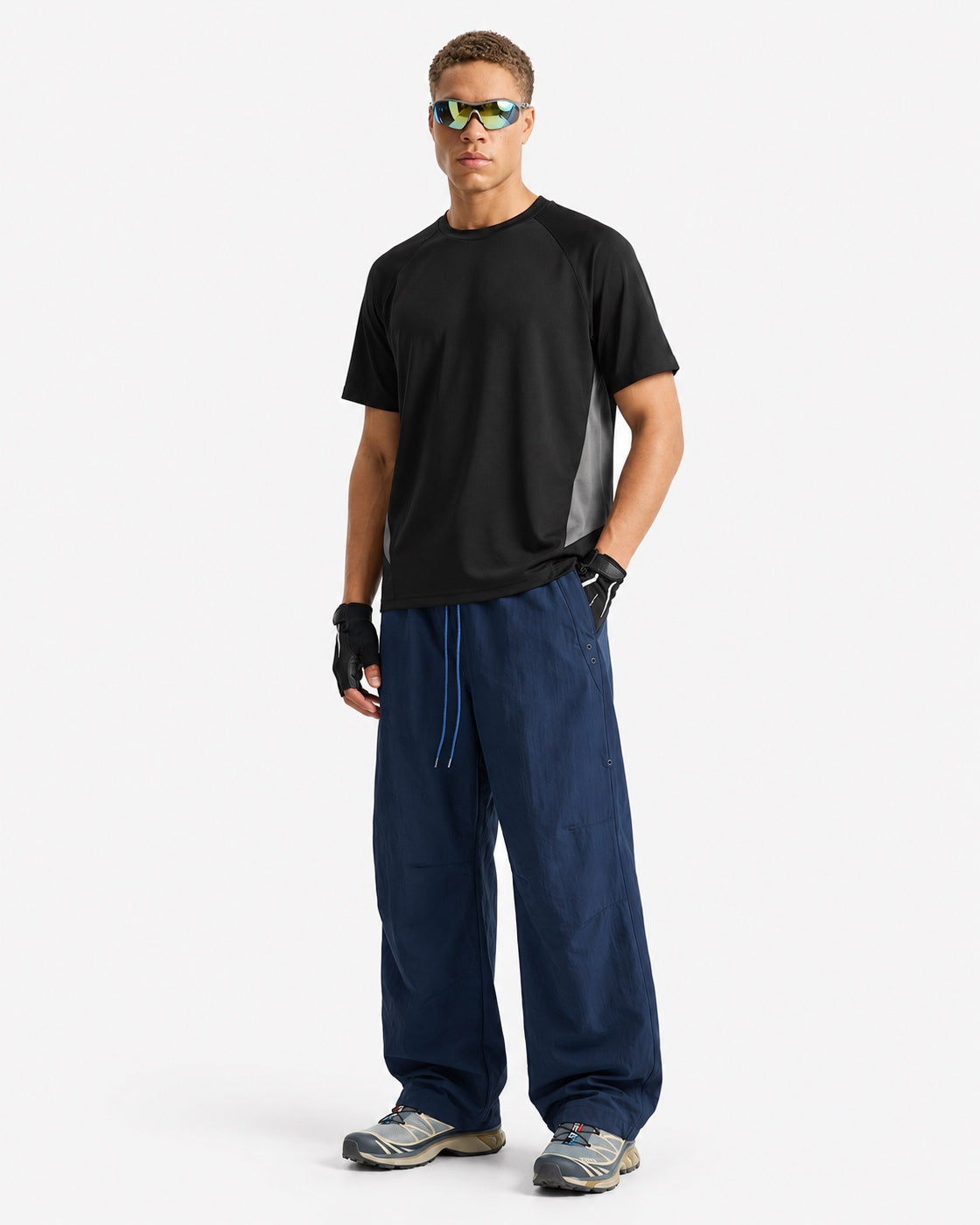 Lightweight Water-Resistant Curved-Leg Baggy Hiking Pants