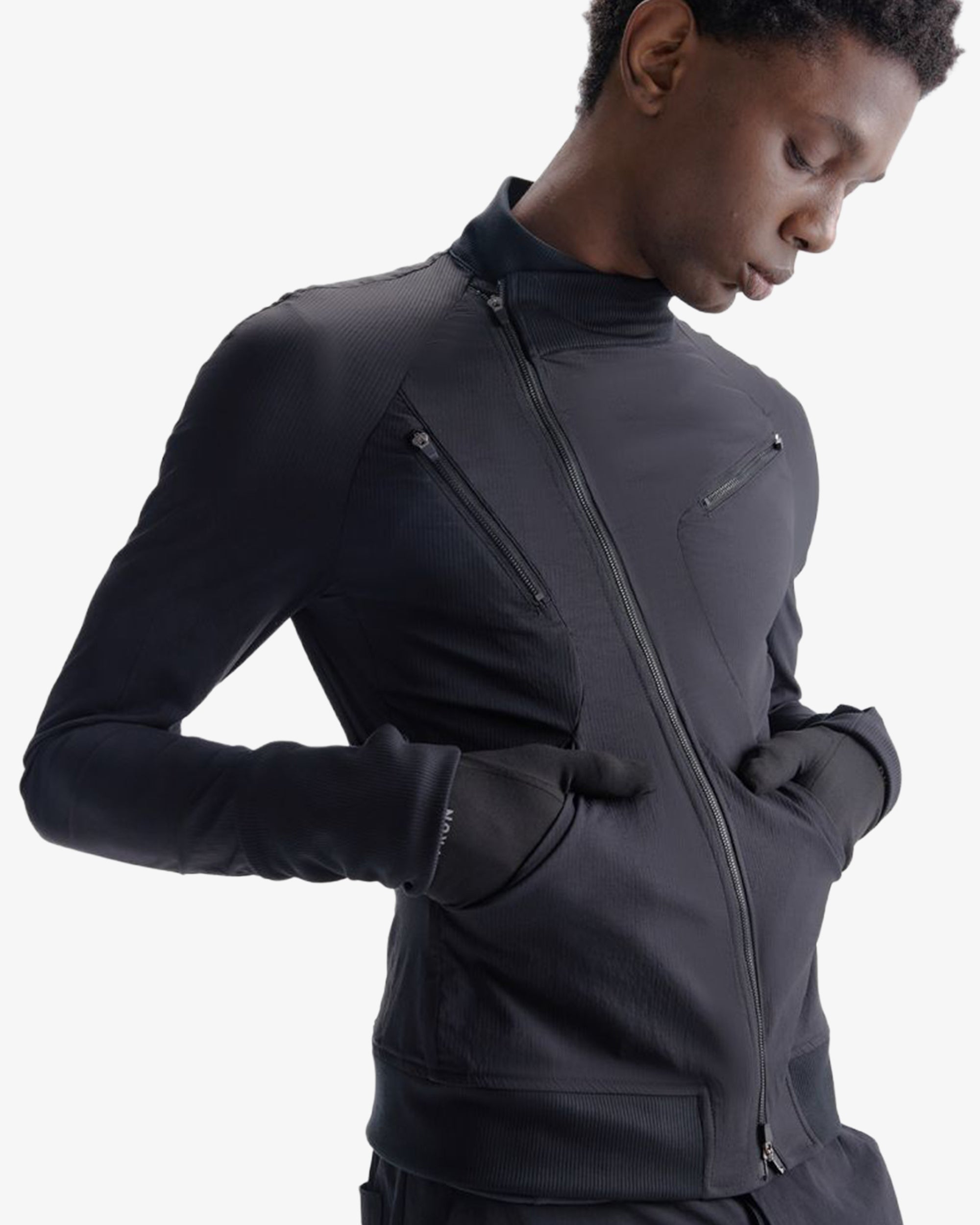Curved Asymmetric Zipper UPF200 Moto Jacket