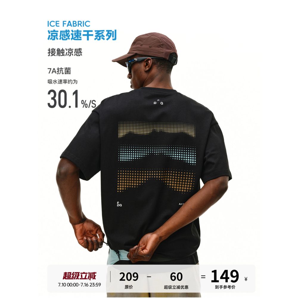 Quick Drying Cooling Graident Short Sleeve T Shirt image 0