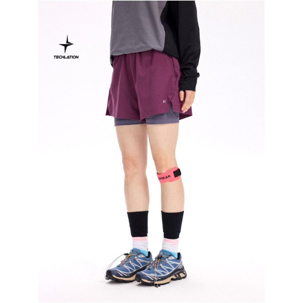 Two Layer Perforated Running Shorts image 2