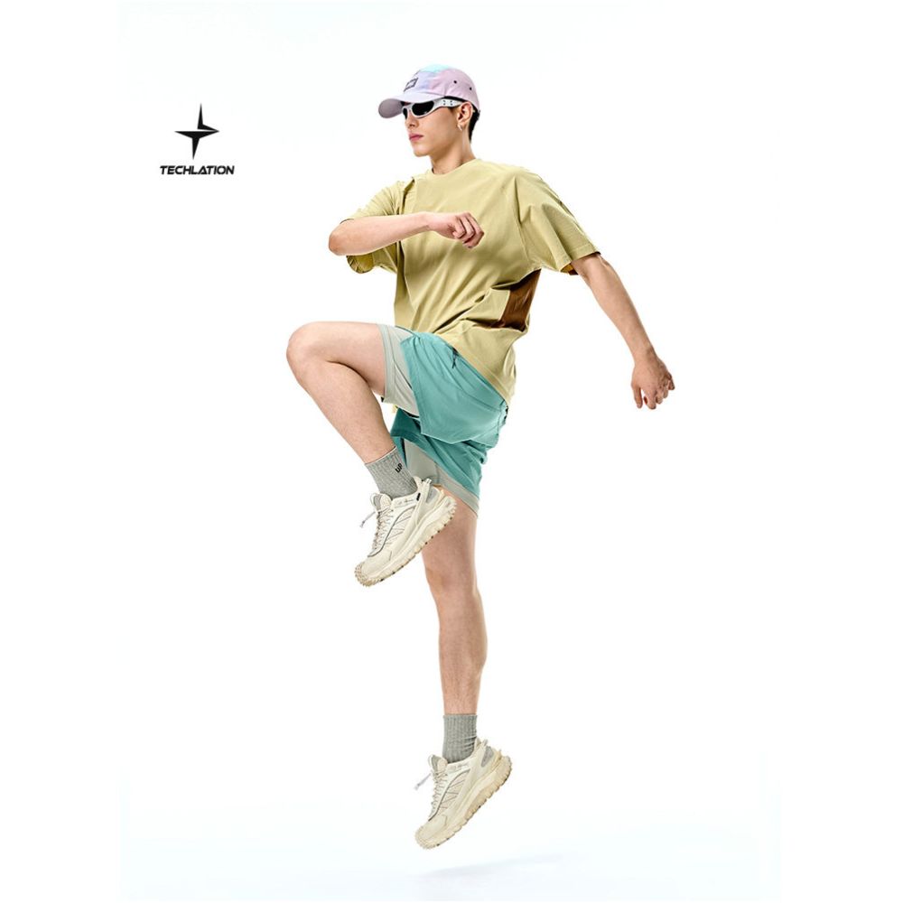 Two Layer Perforated Running Shorts image 3