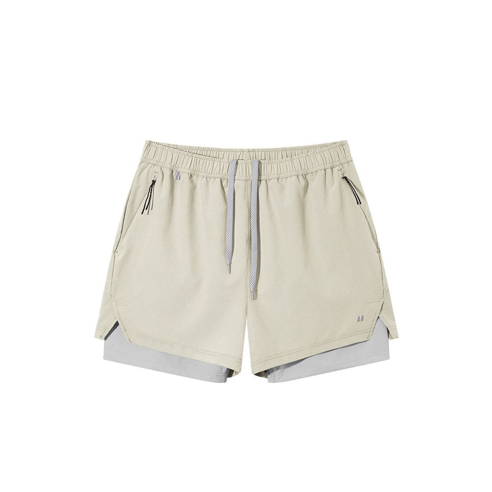 Two Layer Perforated Running Shorts
