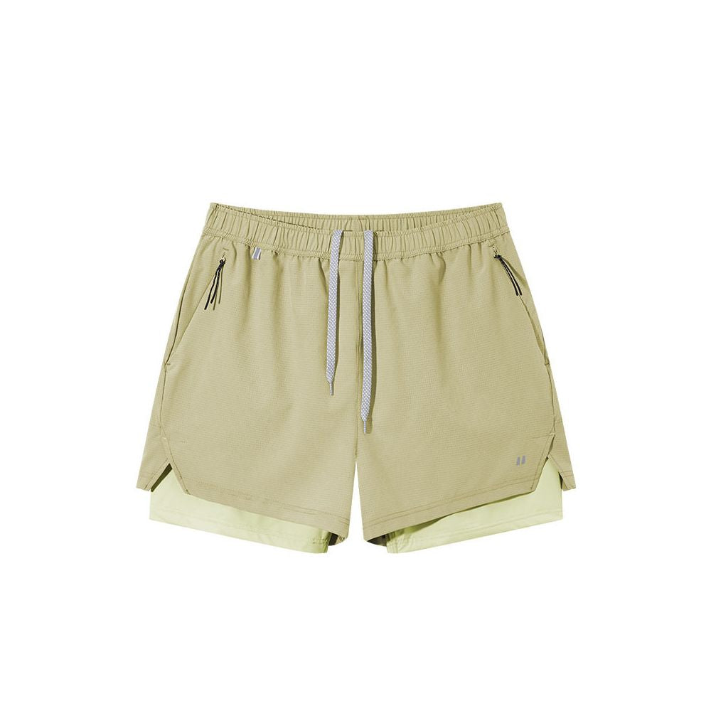 Two Layer Perforated Running Shorts