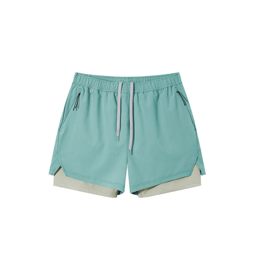 Two Layer Perforated Running Shorts