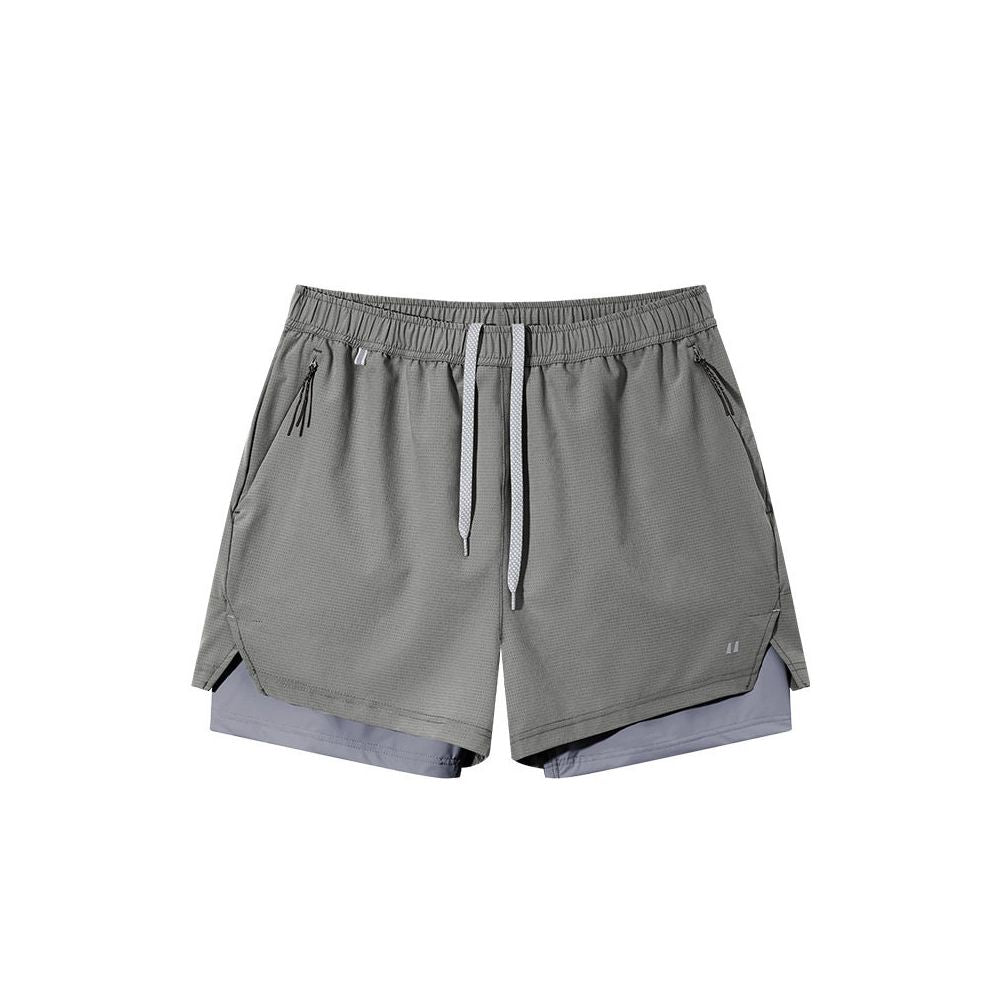 Two Layer Perforated Running Shorts