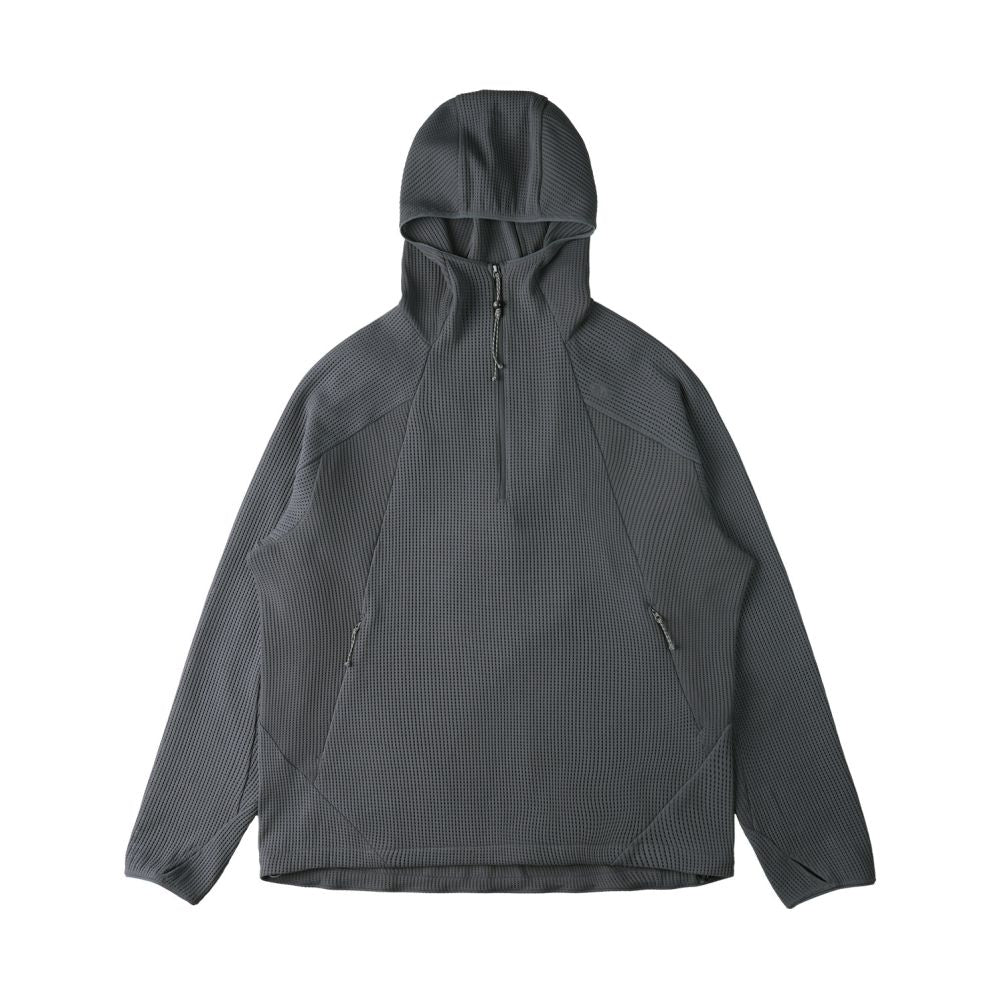 Waffle Hooded Breathable Sweatshirt