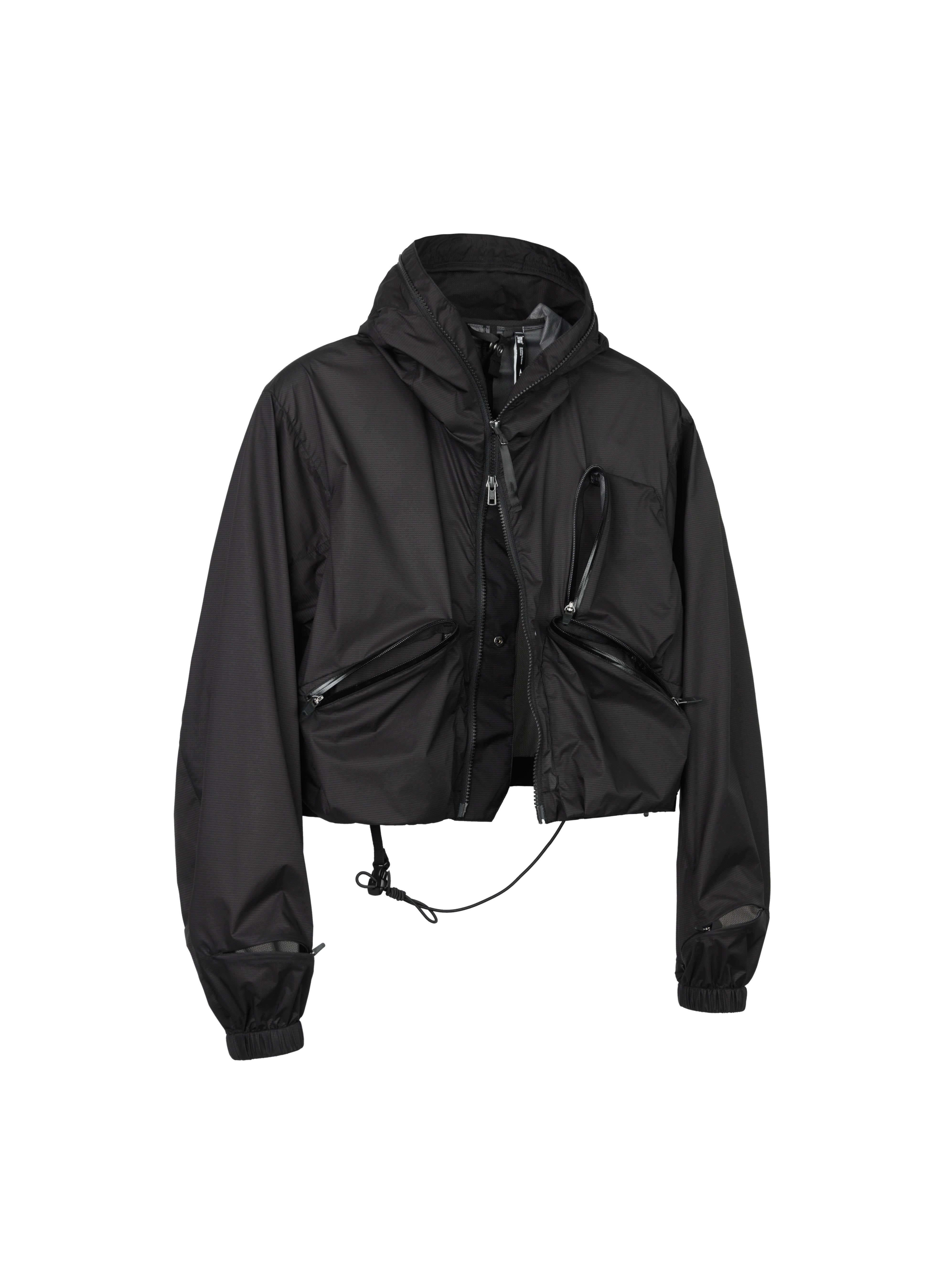 "Mixing" Hooded Short Jacket Sun Protection Skin Clothing Lightweight Water-Repellent Breathable J43S "Erosion Gear"