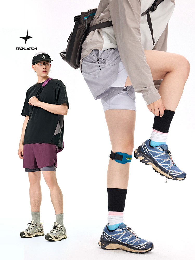 American street fake two-piece breathable sports shorts men's and women's summer trendy brand outdoor lightweight sunscreen running quarterbacks