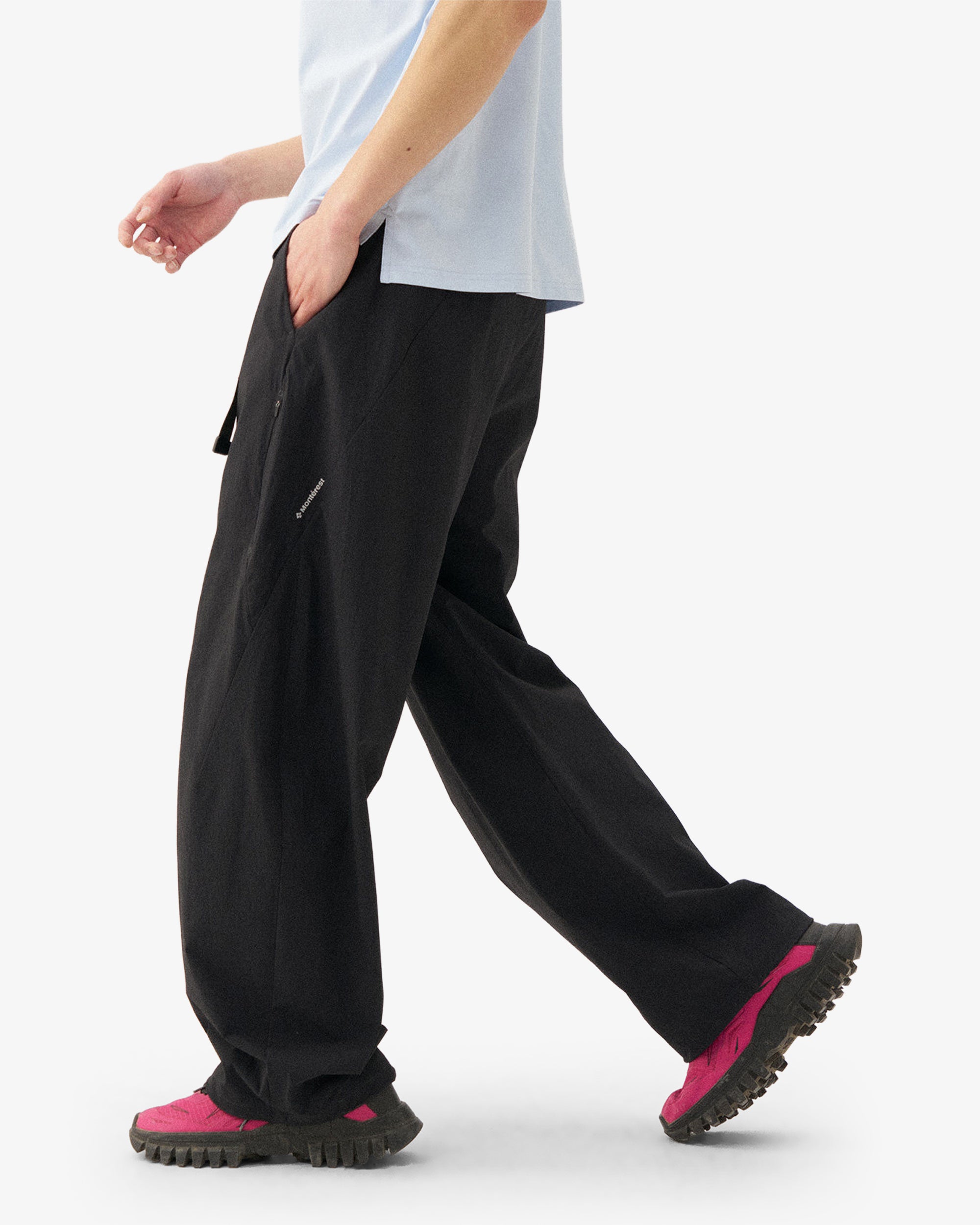 Nylon Four Way Stretch Wide Multi Pocket Softshell Pants