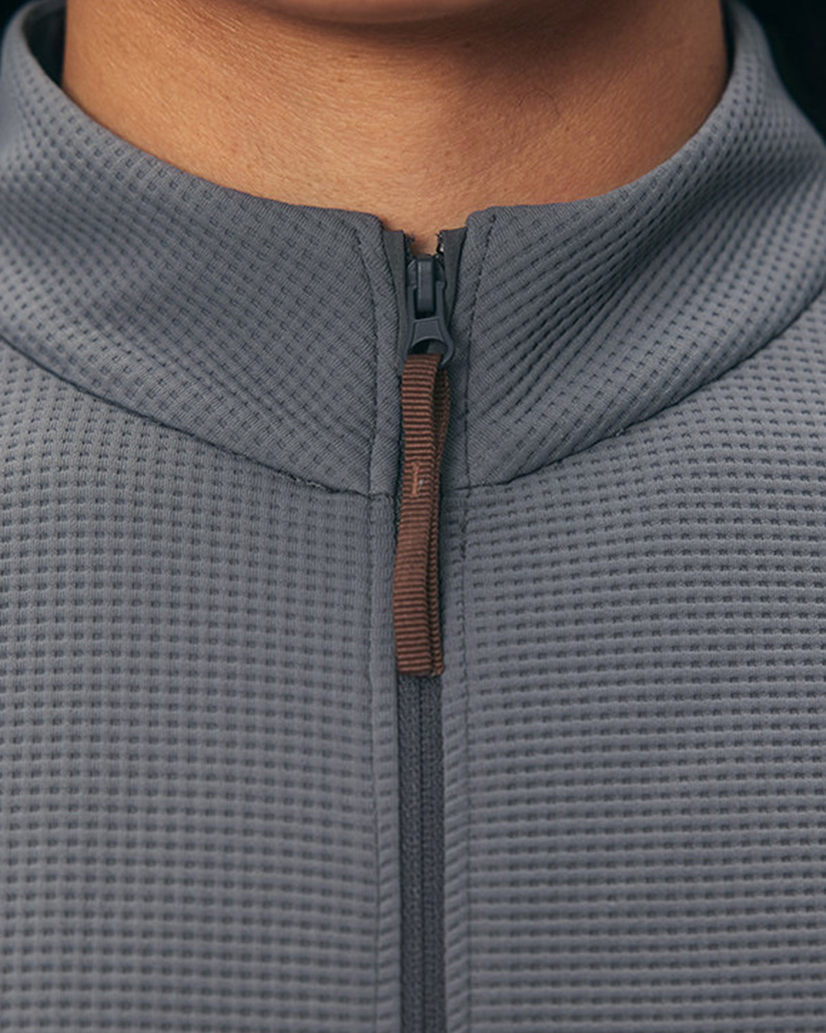 Waffle Grid Fleece Hiking Track Jacket