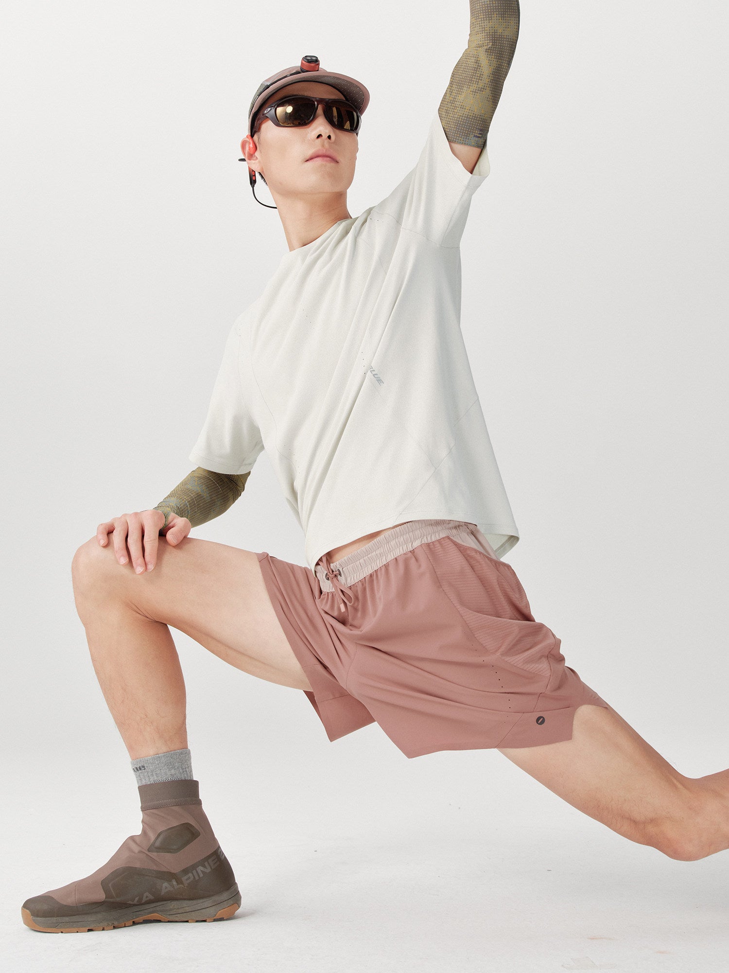 Lanqi Frog Breath Off-Road Series Mesh Texture Shorts, Outdoor Sports Running, Water-Repellent Fitness Training Pants for Men's Summer