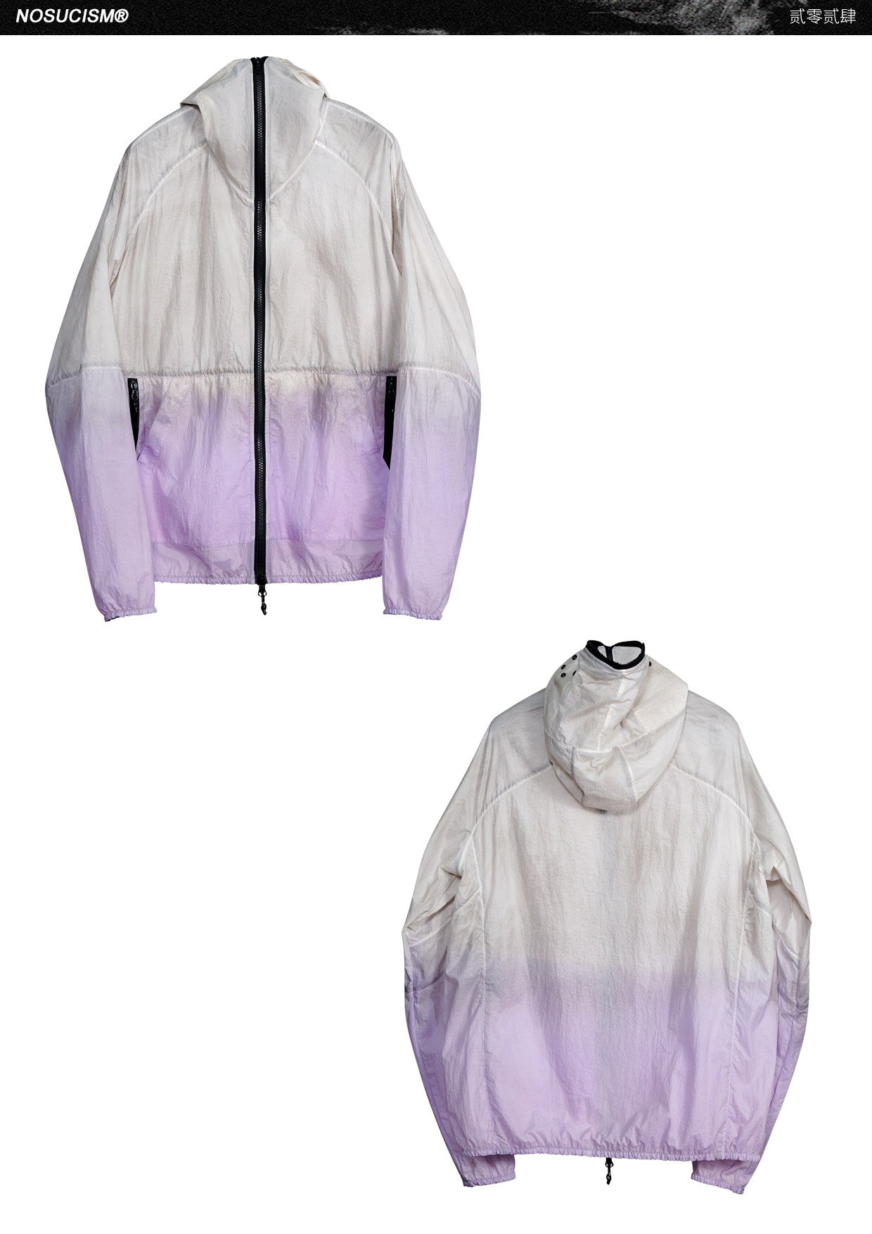 NOSUCISM 2024S/S Ready-to-Wear DyeingHand-dyed Sunscreen, Air-conditioned Clothing, Masked Hooded Skin Clothing