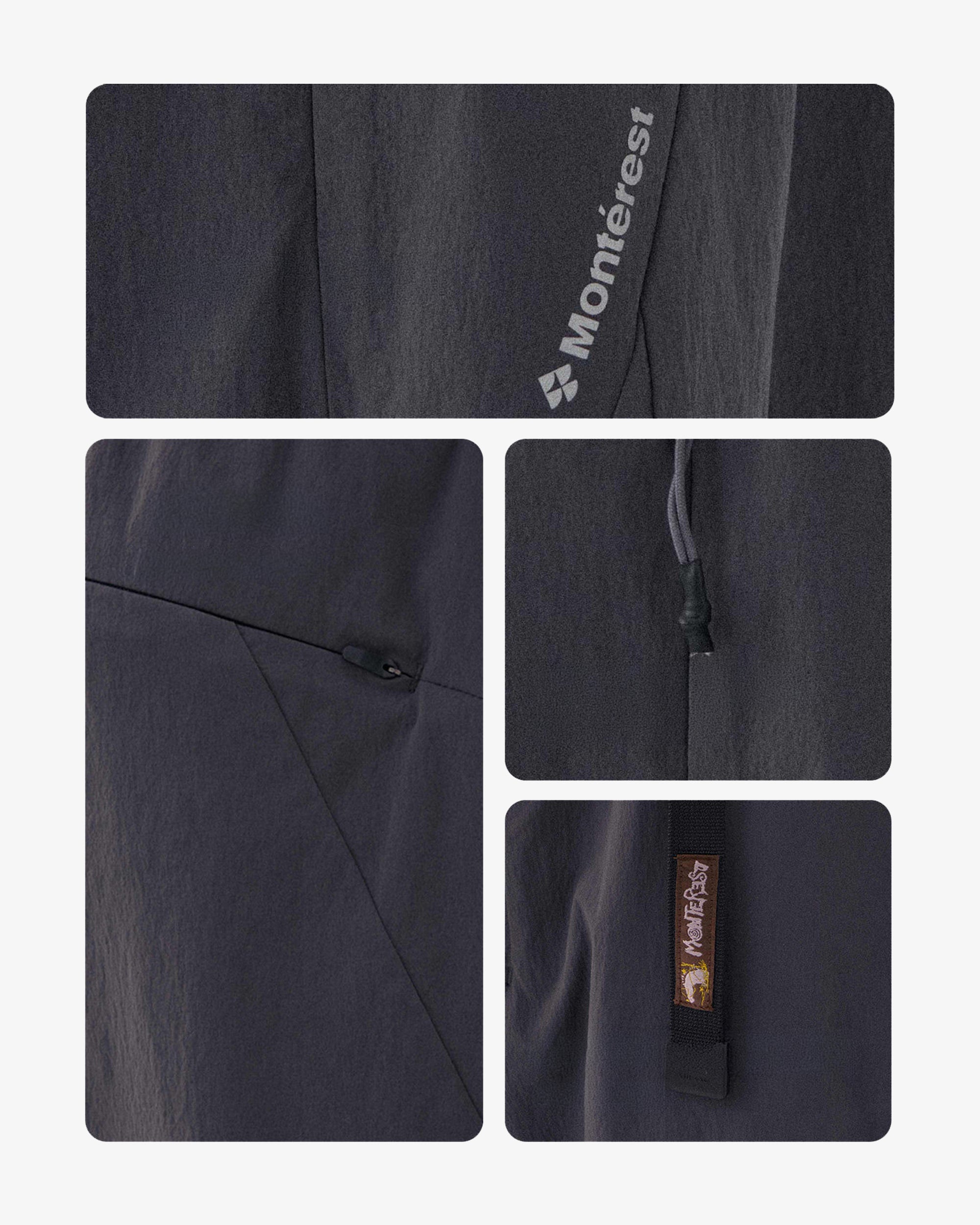 Nylon Four Way Stretch Wide Multi Pocket Softshell Pants
