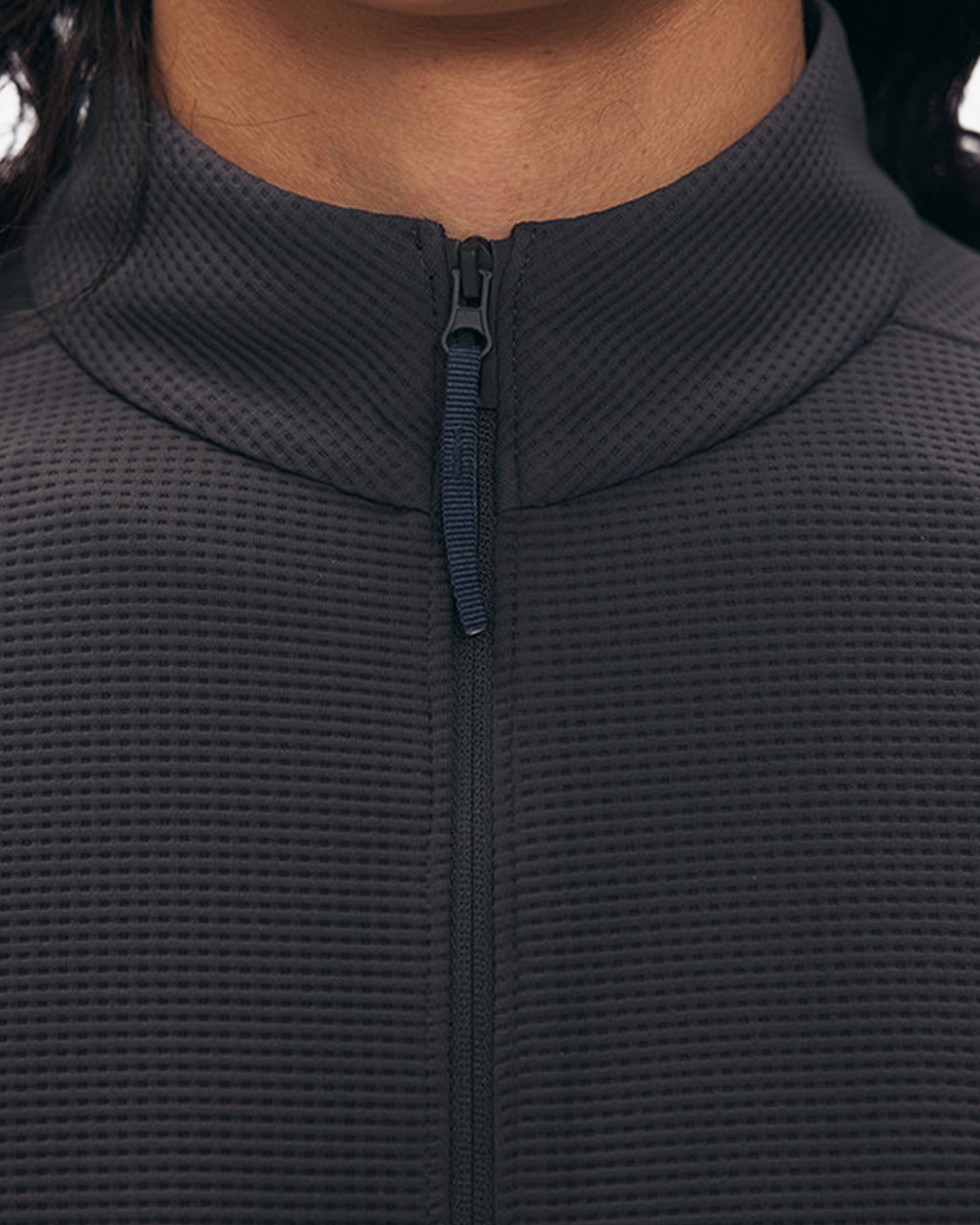 Waffle Grid Fleece Hiking Track Jacket