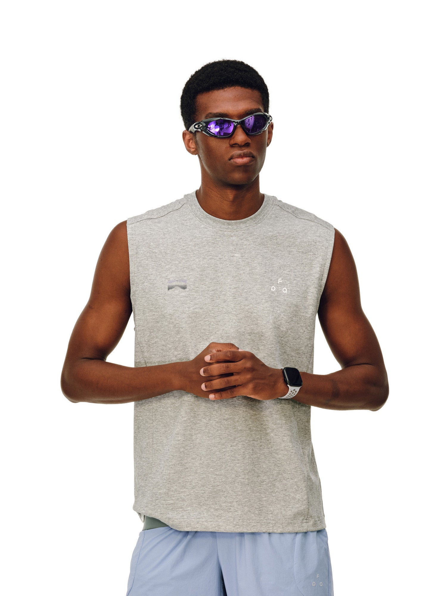 FPA7A antibacterial quick-drying anti-mite vest summer outdoor leisure sports crew neck fitness shoulder sleeveless T-shirt