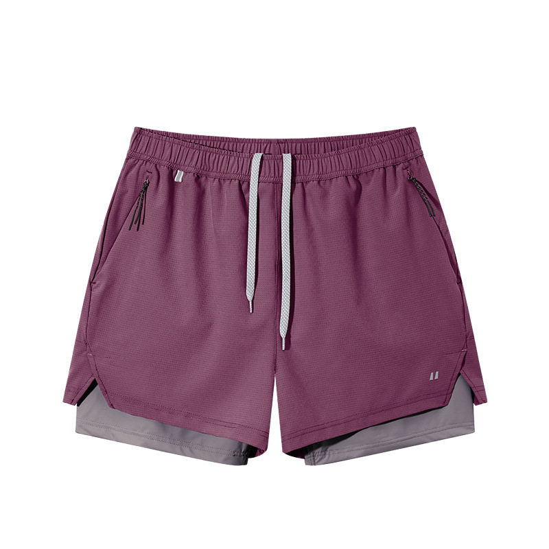 American street fake two-piece breathable sports shorts men's and women's summer trendy brand outdoor lightweight sunscreen running quarterbacks