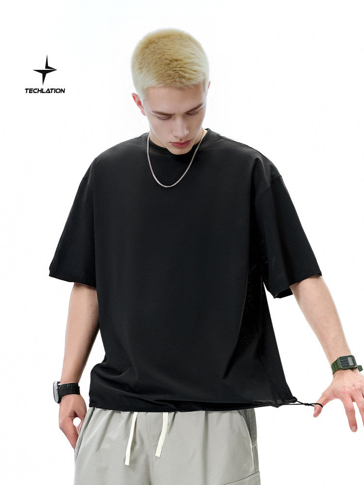 American street outdoor breathable short-sleeve fabric T-shirt for men and women, 2025 summer quick-drying, cool, lightweight short-sleeve top