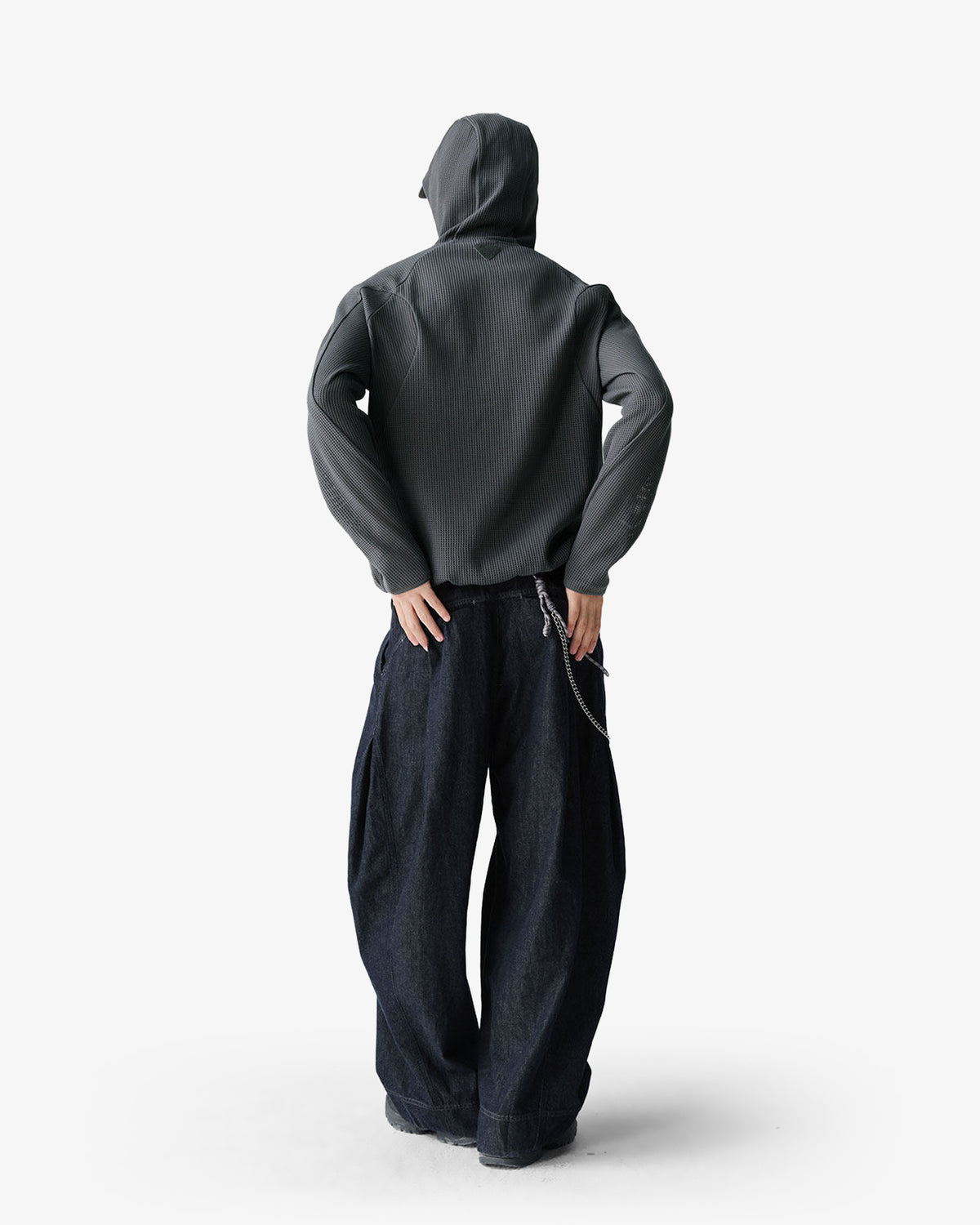 Waffle Hooded Breathable Sweatshirt