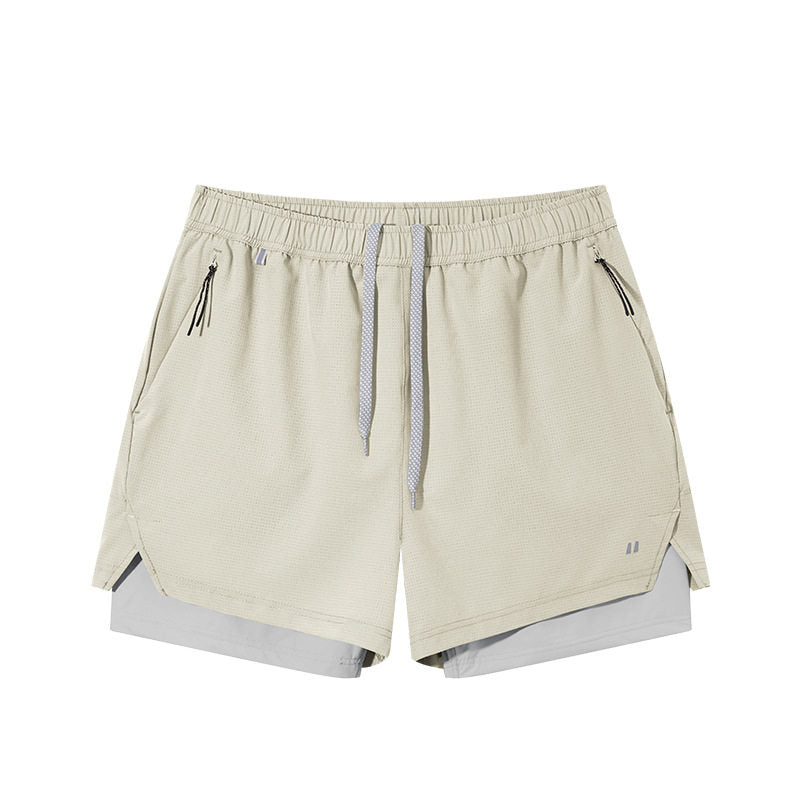American street fake two-piece breathable sports shorts men's and women's summer trendy brand outdoor lightweight sunscreen running quarterbacks