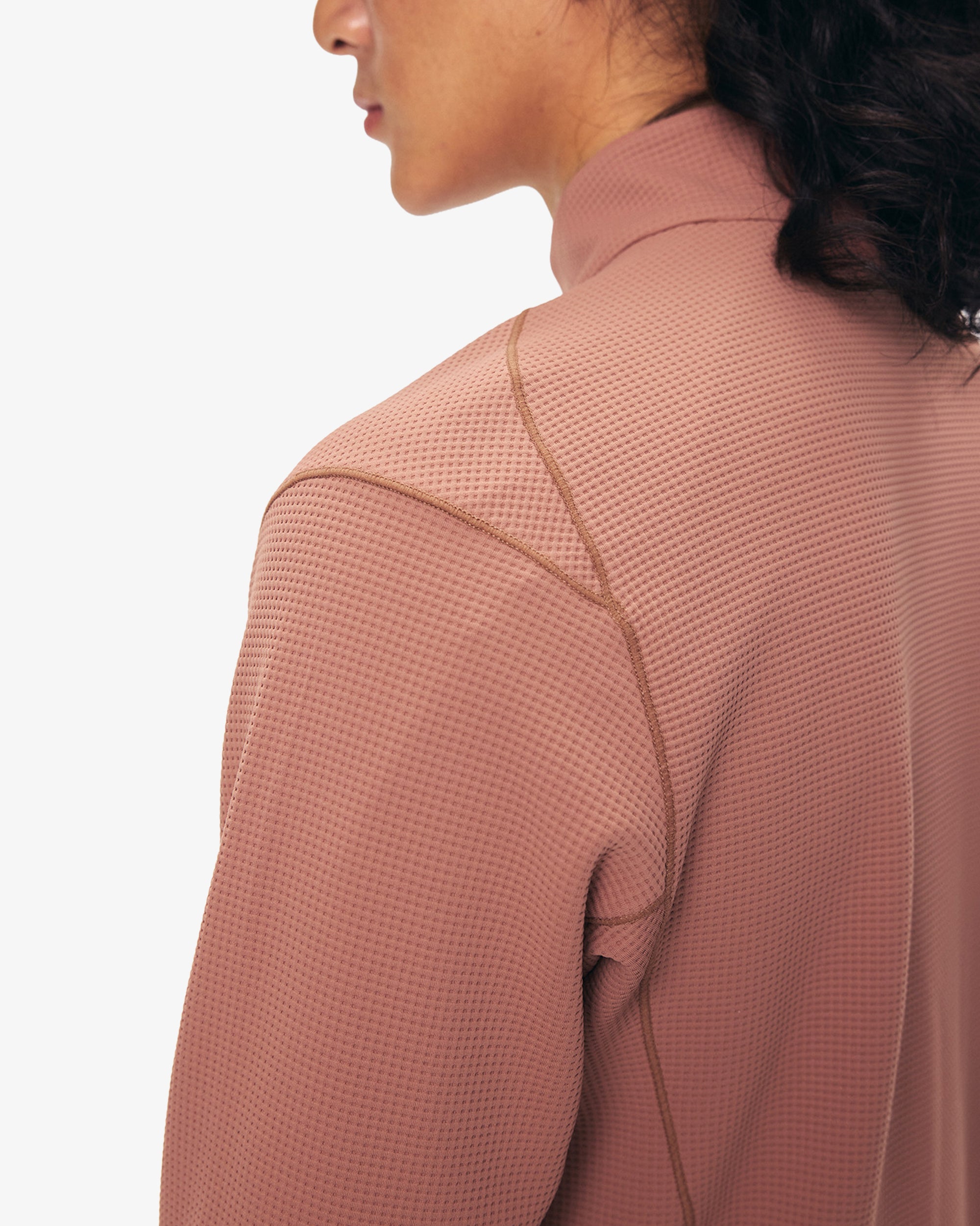 Waffle Grid Fleece Hiking Track Jacket
