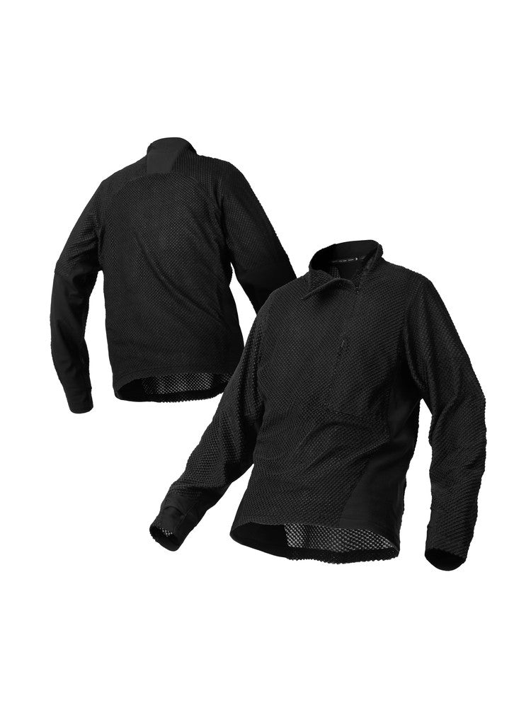 "Surprise Dream" Octa Material Patchwork Fleece Half-Zipper Long-Sleeve Fleece Shirt S20-BK "Erosion Gear"