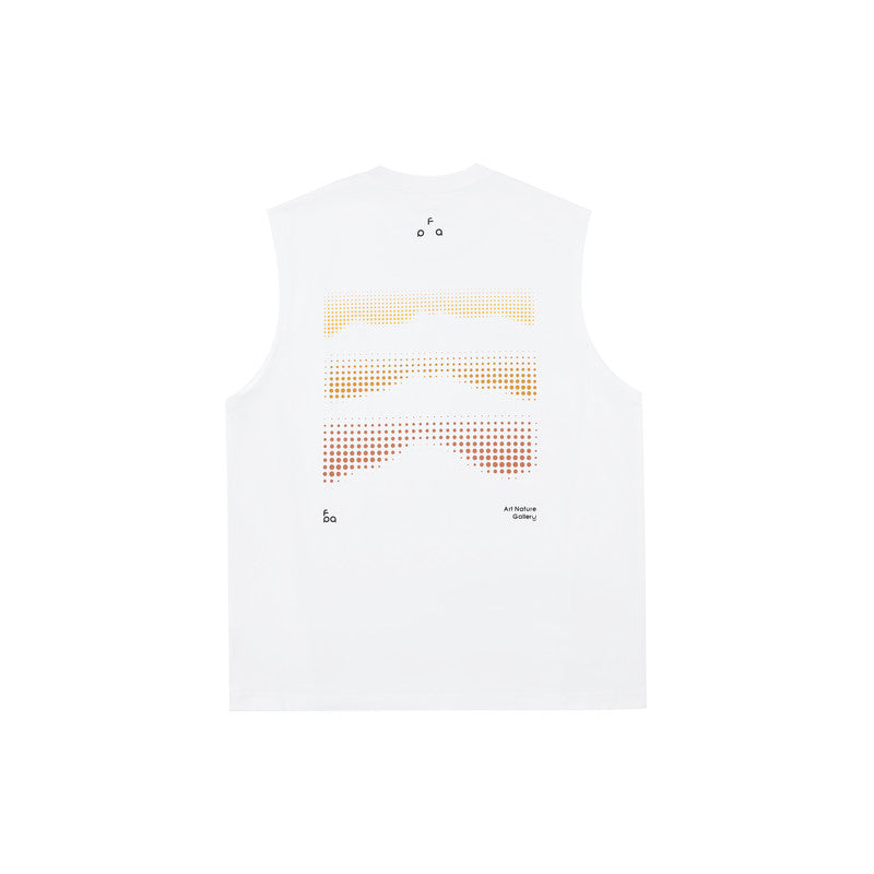 FPA7A antibacterial quick-drying anti-mite vest summer outdoor leisure sports crew neck fitness shoulder sleeveless T-shirt