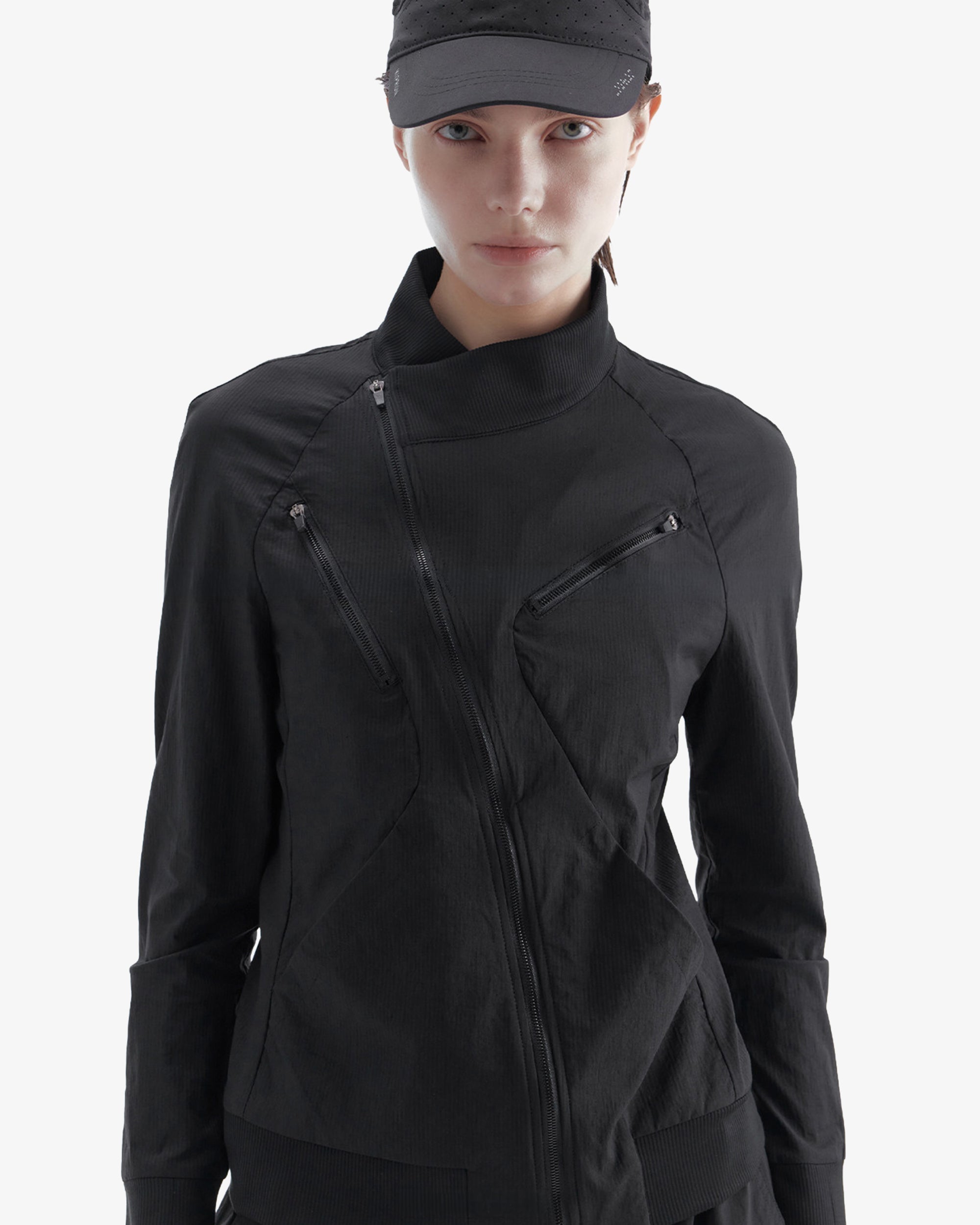 Curved Asymmetric Zipper UPF200 Moto Jacket