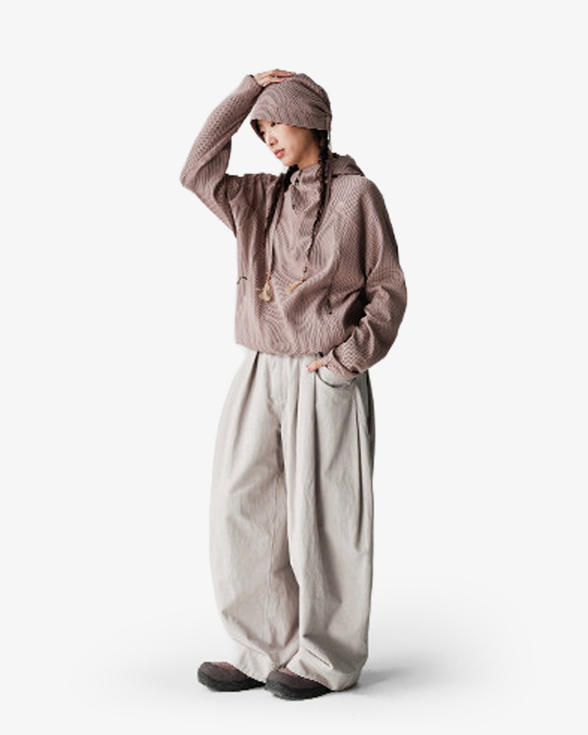 Waffle Hooded Breathable Sweatshirt