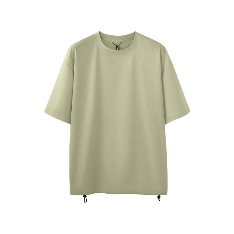 American street outdoor breathable short-sleeve fabric T-shirt for men and women, 2025 summer quick-drying, cool, lightweight short-sleeve top