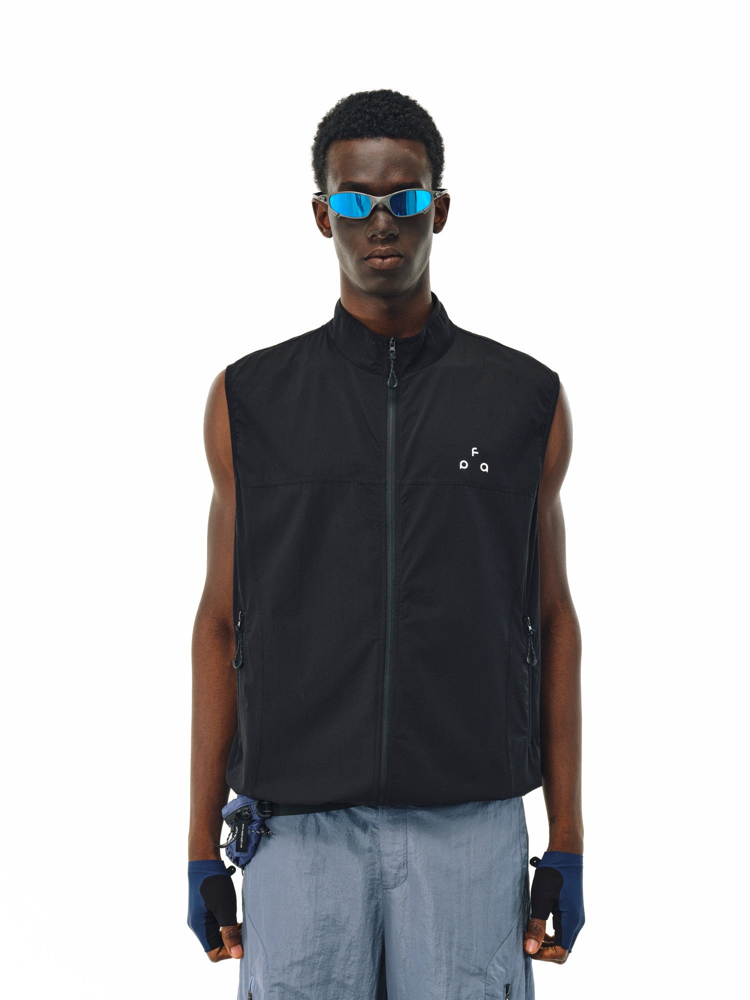 FPA three-proof high moisture permeability lightweight Hassel vest shoulder summer zipper sports national tide white sleeveless jacket for men