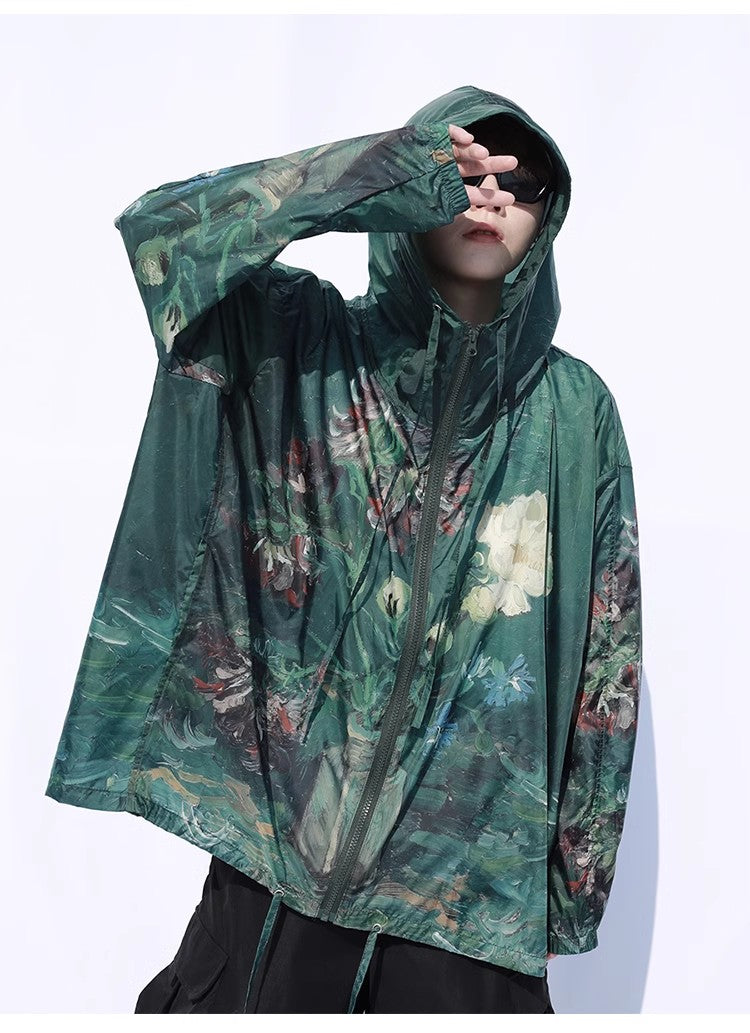 SIN87 summer retro trendy brand sunscreen clothing for men and women ultra-thin breathable anti-ultraviolet sunscreen clothing ice silk skin clothing