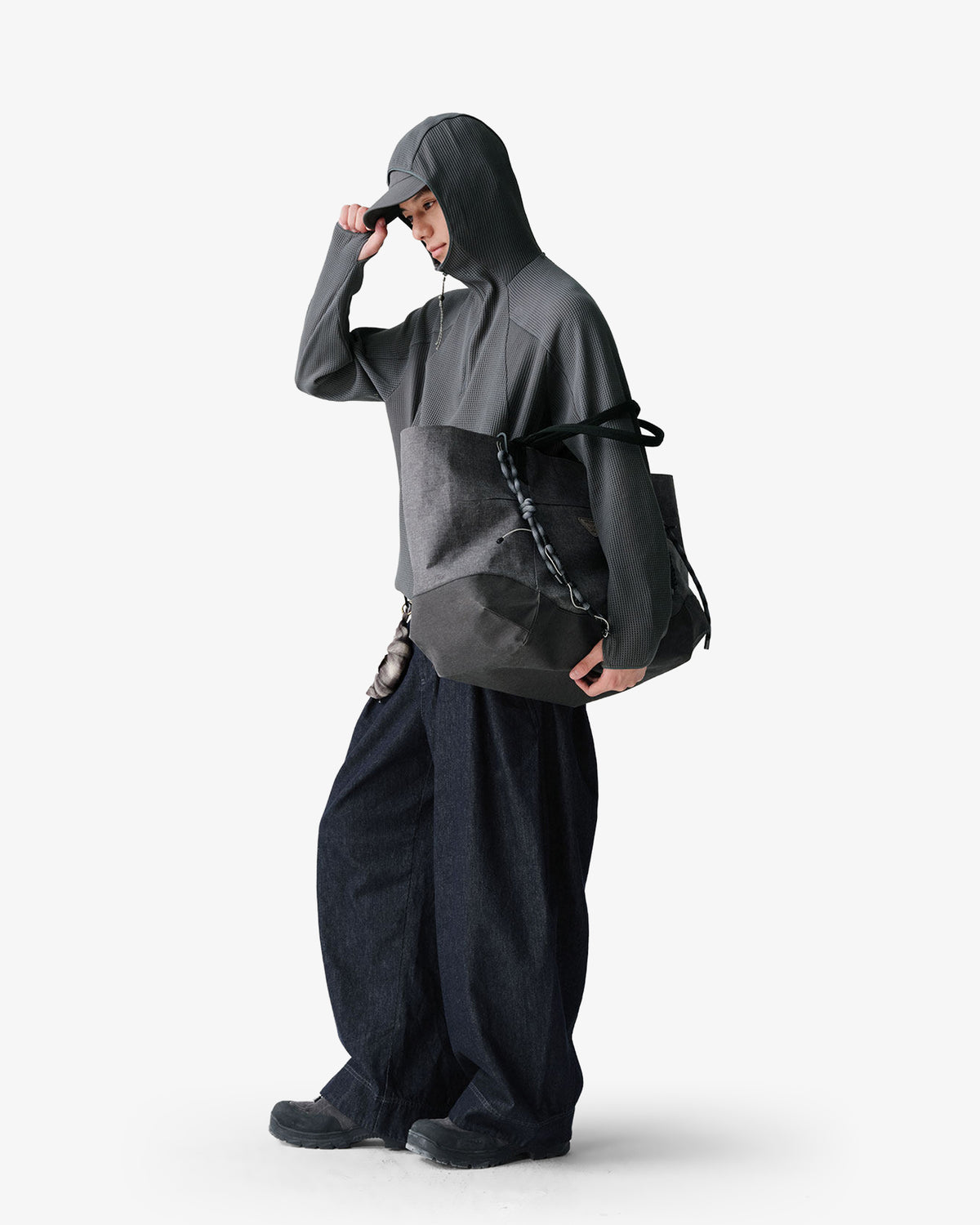 Waffle Hooded Breathable Sweatshirt