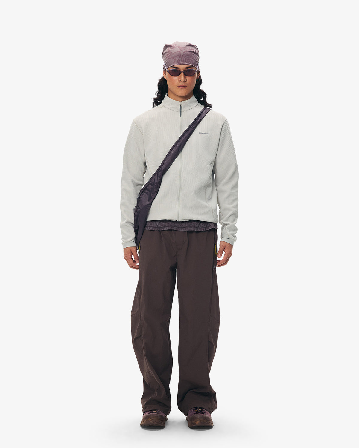 Waffle Grid Fleece Hiking Track Jacket
