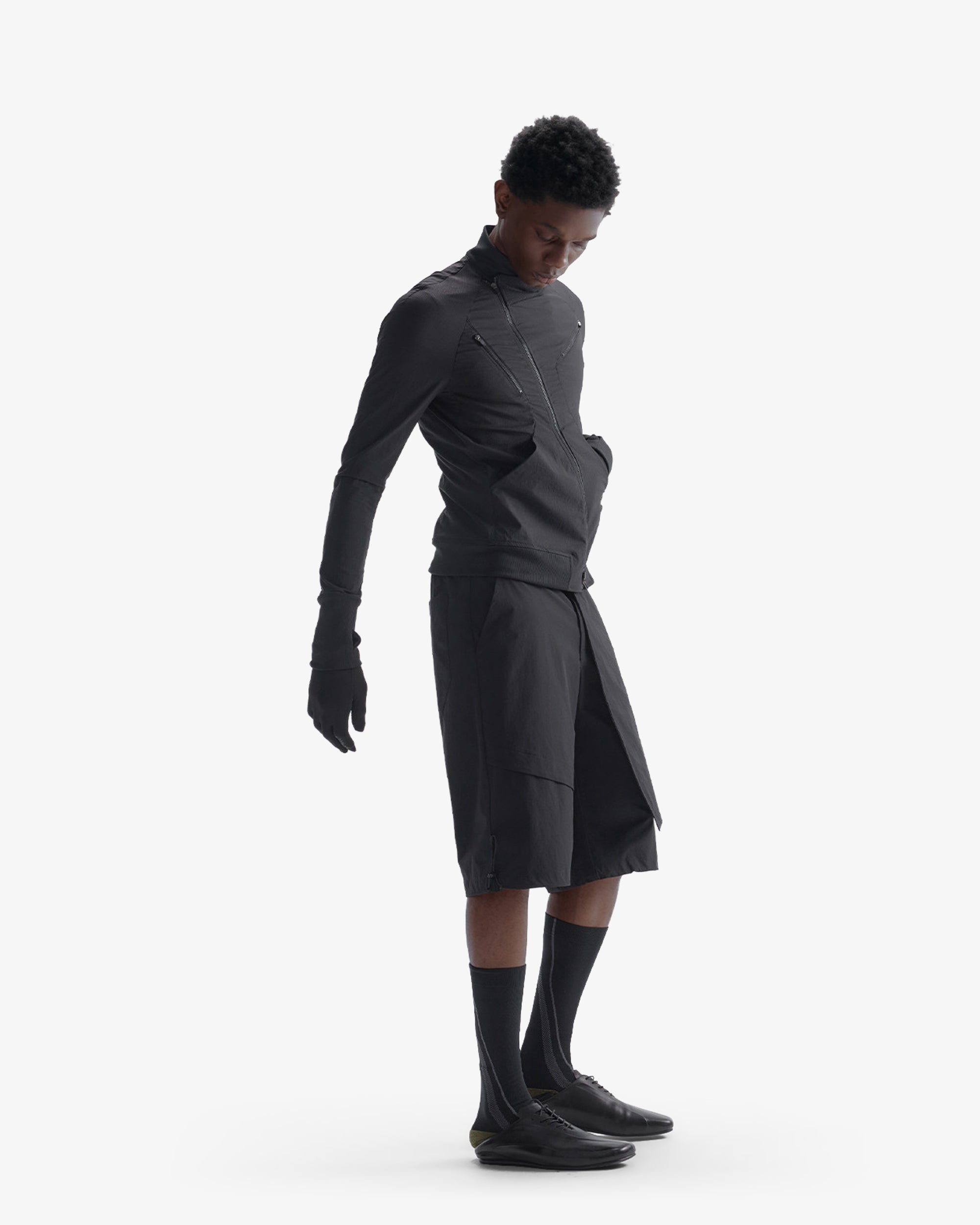 Curved Asymmetric Zipper UPF200 Moto Jacket